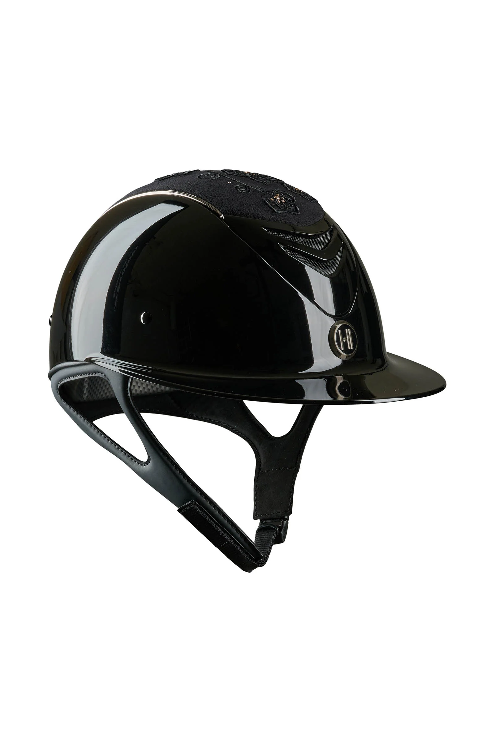 Advanced Glossy Embroidered Chrome Black Shiny 0