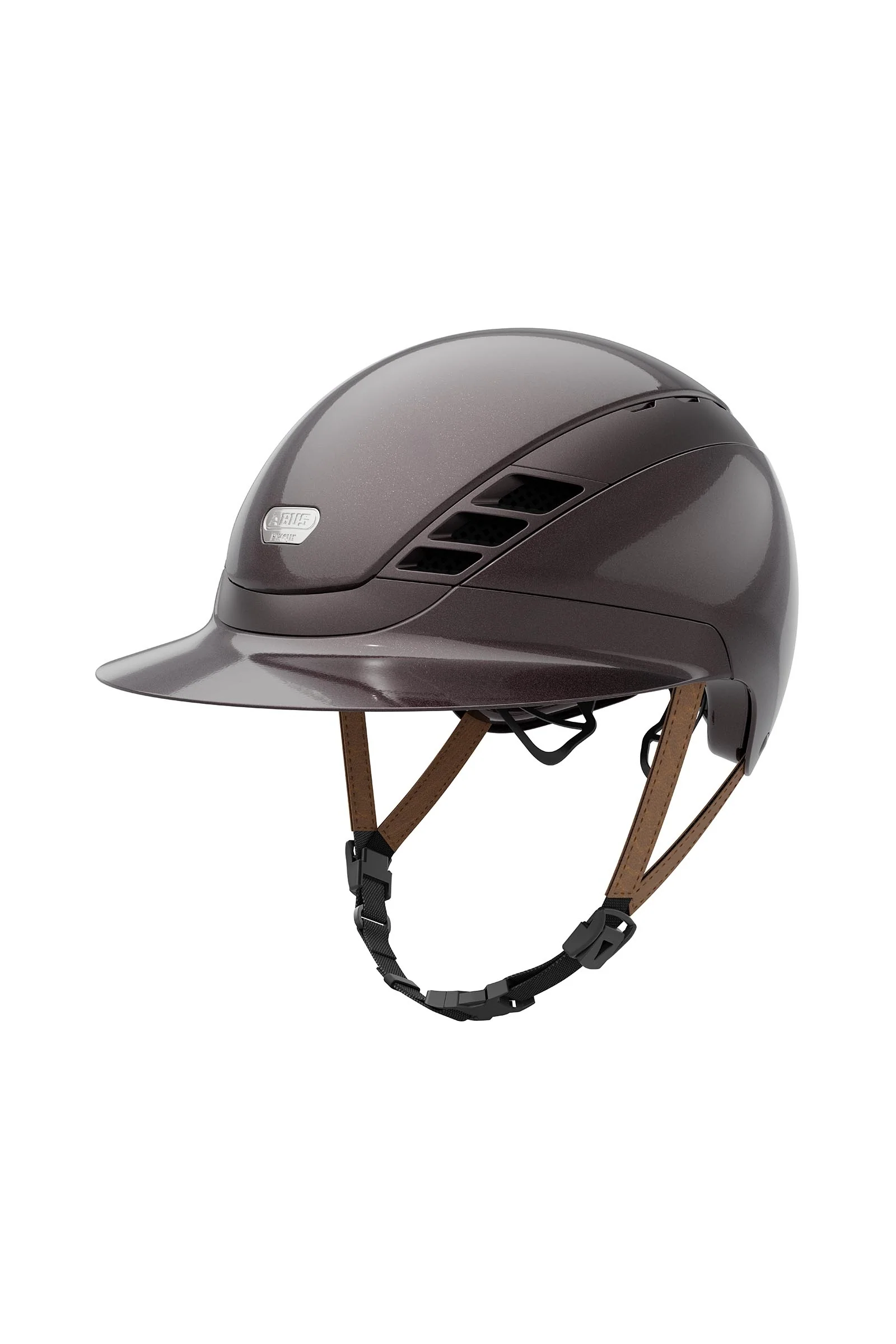 AirLuxe Pure Kask jeździecki z długim daszkiem Shiny Metallic Hazelnut M