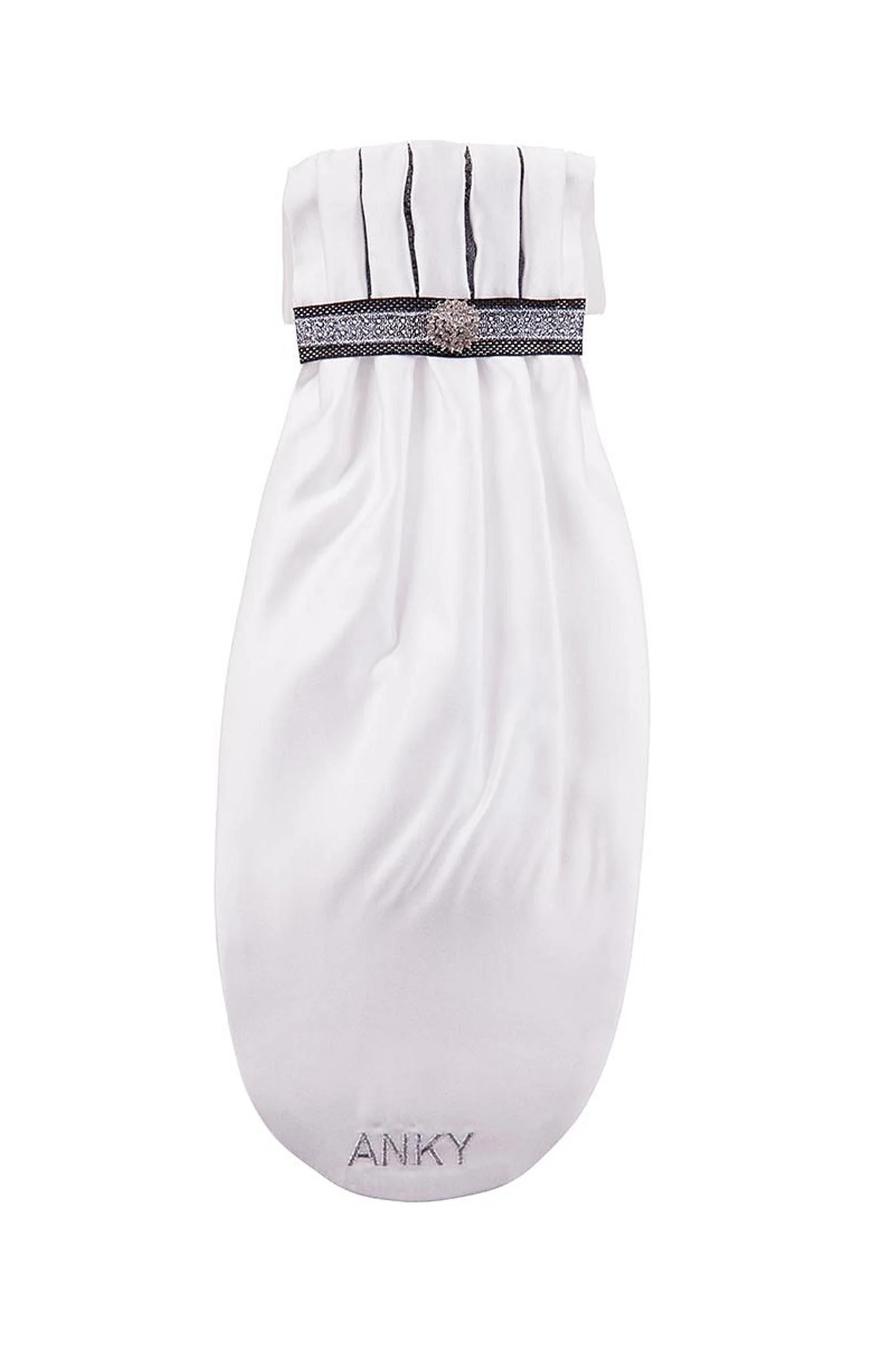 ANKY Competition Damski Plisowany Plastron Crown White S