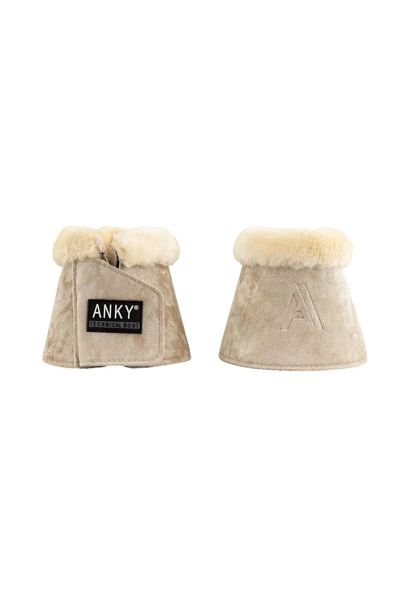 ANKY Jubilee Ochraniacze Dzwonkowe ze Sztucznym Futrem Glamour Beige M