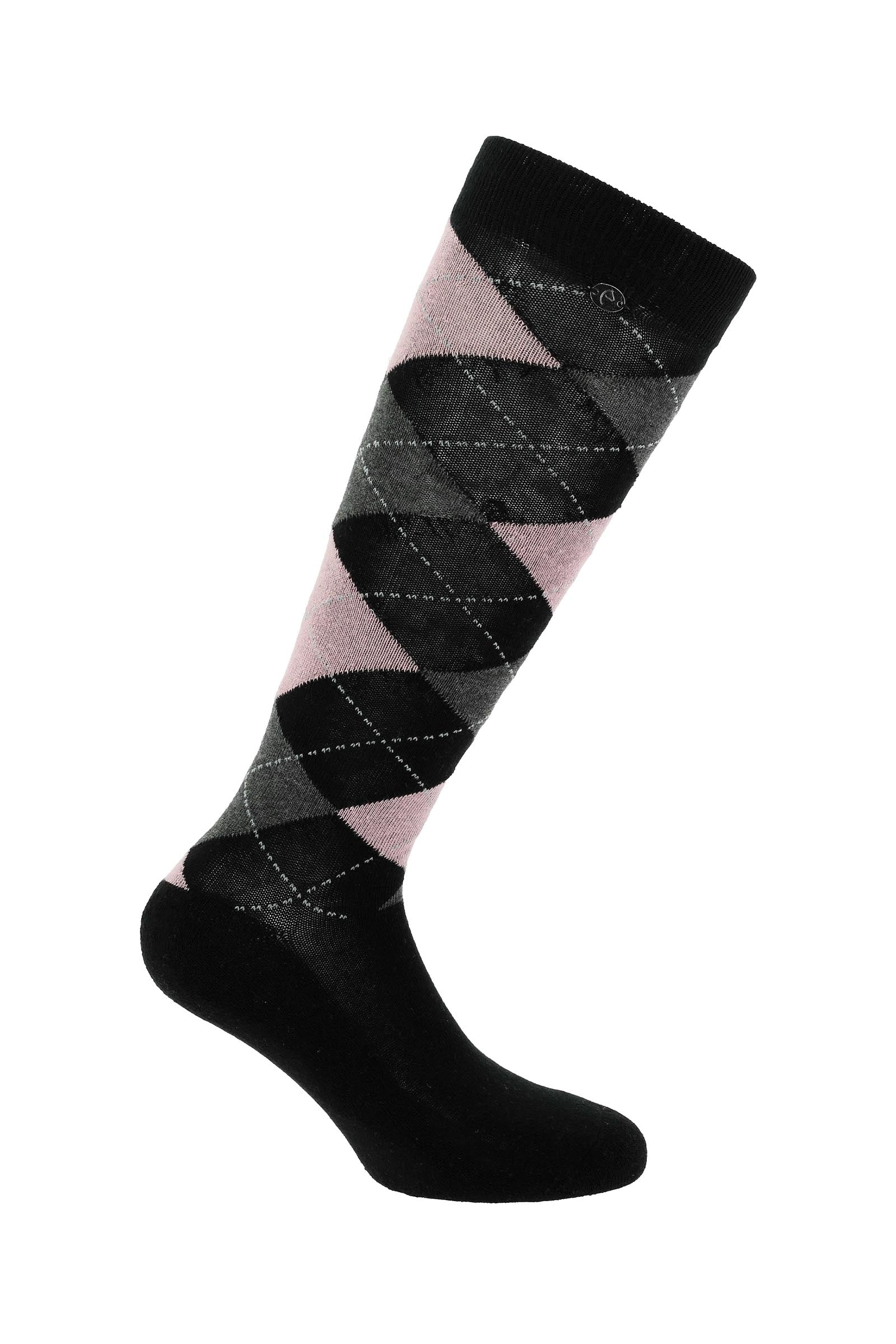 Argyle skarpety jeździeckie Black/Old Rose 39 - 41