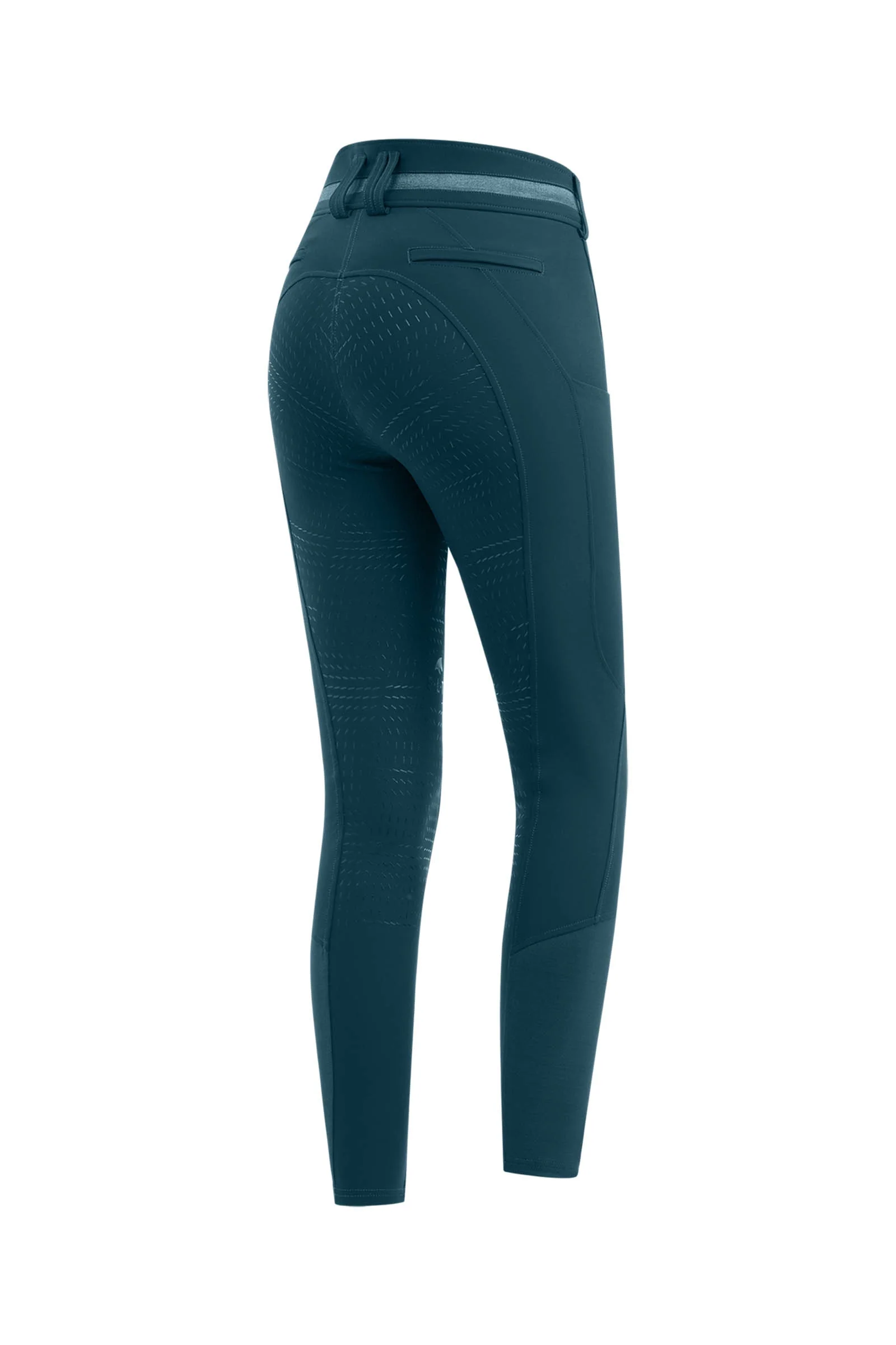 Maja damskie bryczesy Glam Curved High Waist Petrol Blue 40