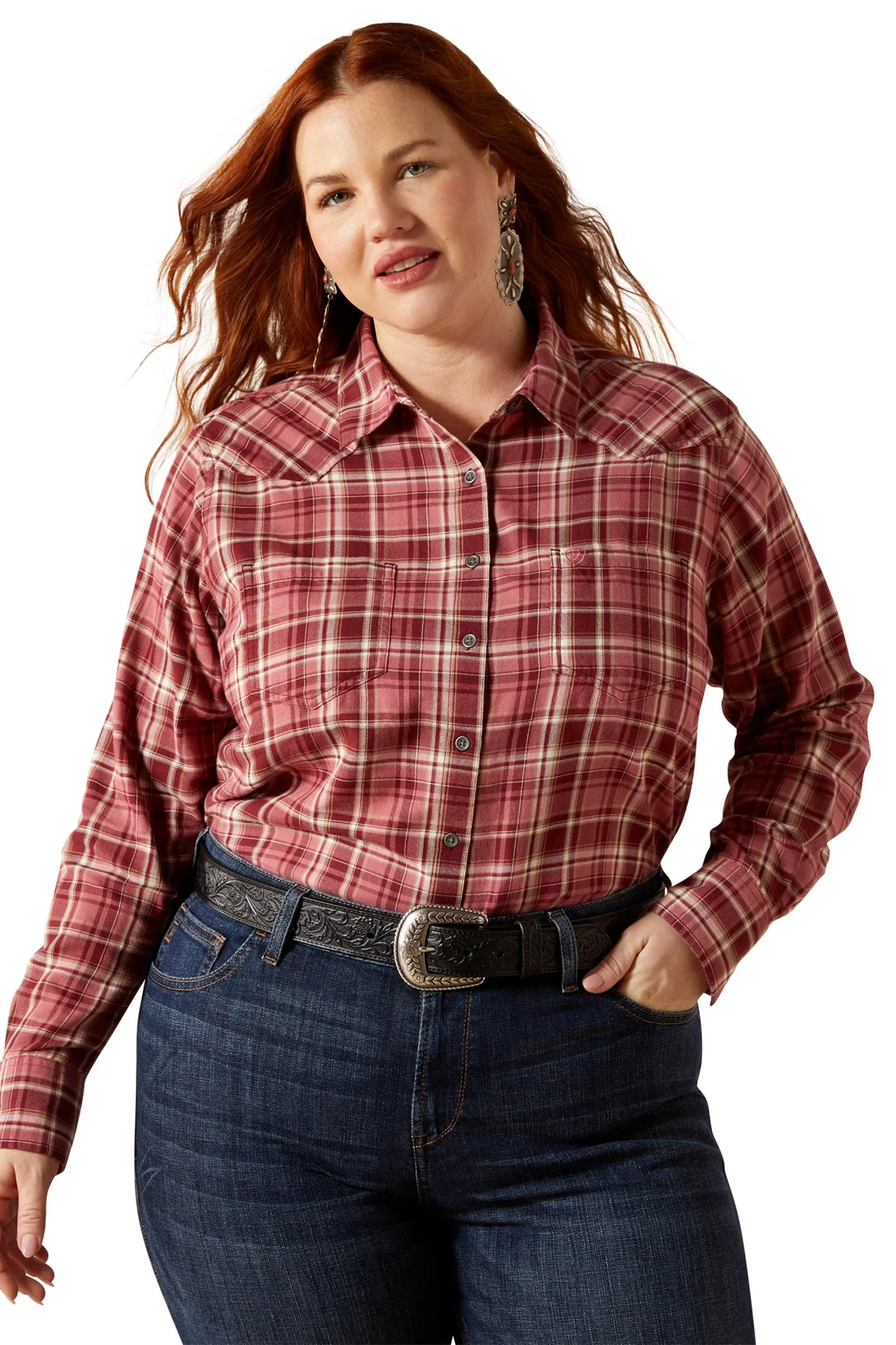 Billie Jean damska koszula z długim rękawem Sunkissed Plaid XL