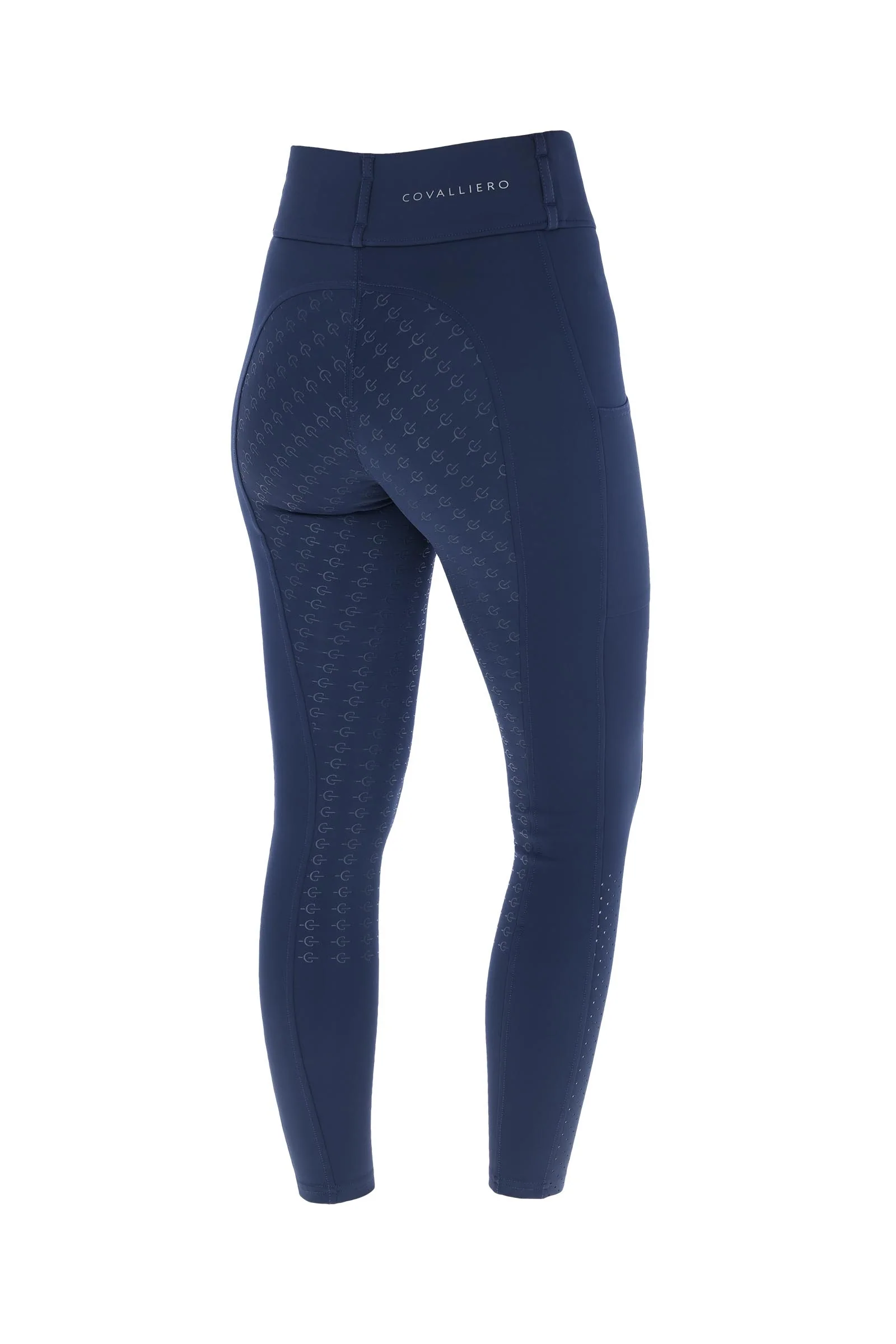 jeździeckie legginsy kompresyjne z pełnym lejem SS25 Dark Navy 42-44