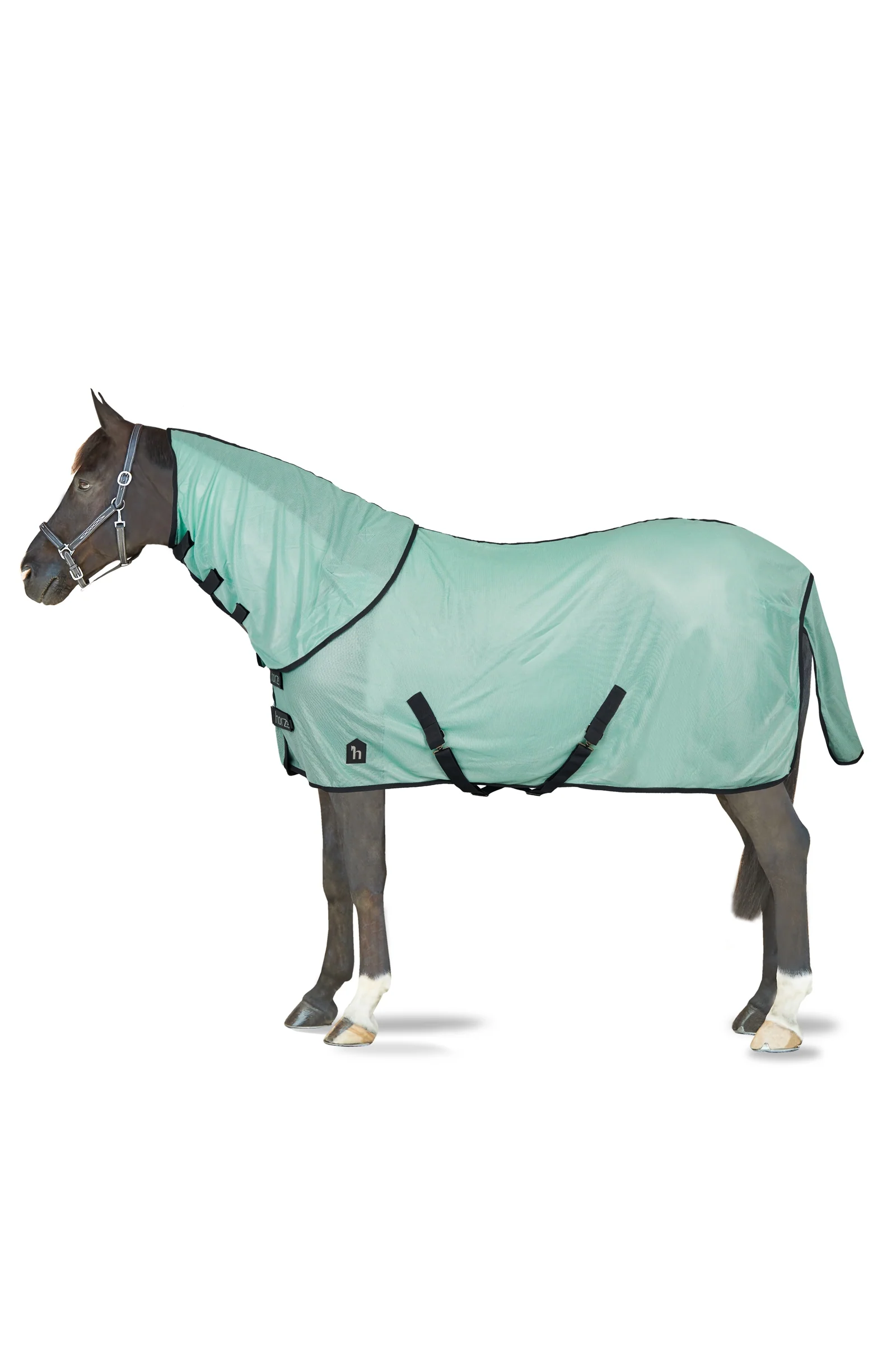 Paso Fino Derka przeciwko owadom, model z odpinanym kapturem i filtrem UV Brook Green 125