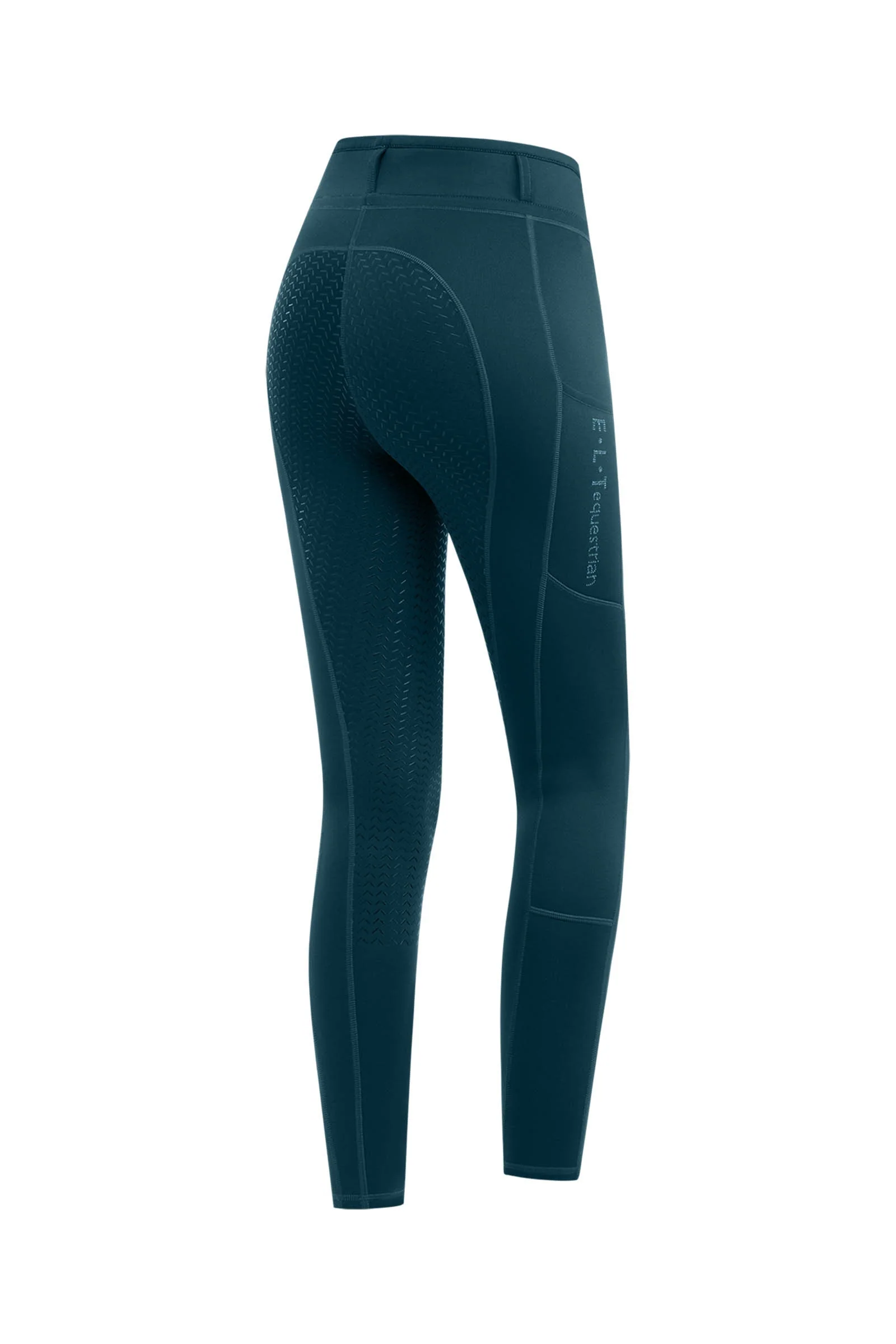 Ella Glam Dziecięce Legginsy Jeździeckie Petrol Blue 164