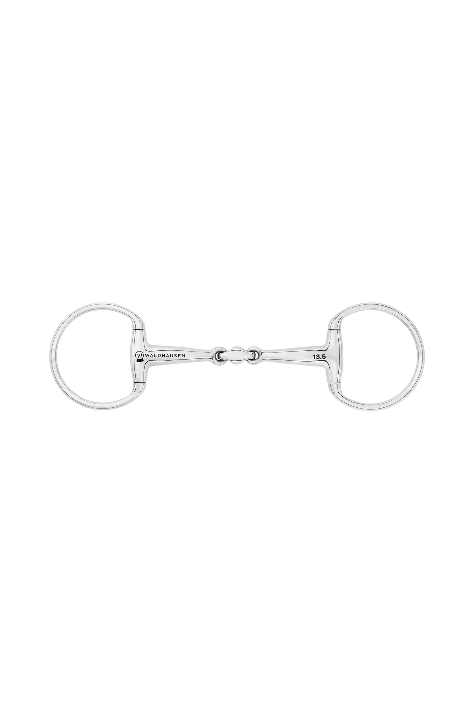 Wędzidło oliwkowe anatomiczne, podwójnie łamane, stal nierdzewna, 14 mm No Color 115 mm