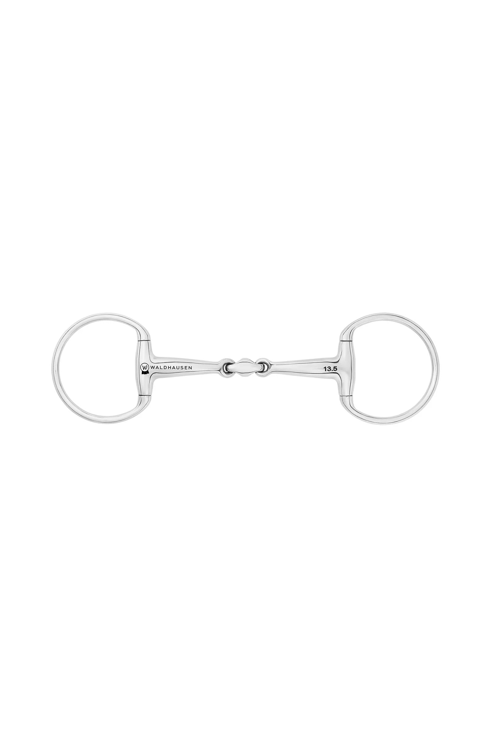 Wędzidło oliwkowe anatomiczne, podwójnie łamane, stal nierdzewna, 16 mm No Color 135 mm