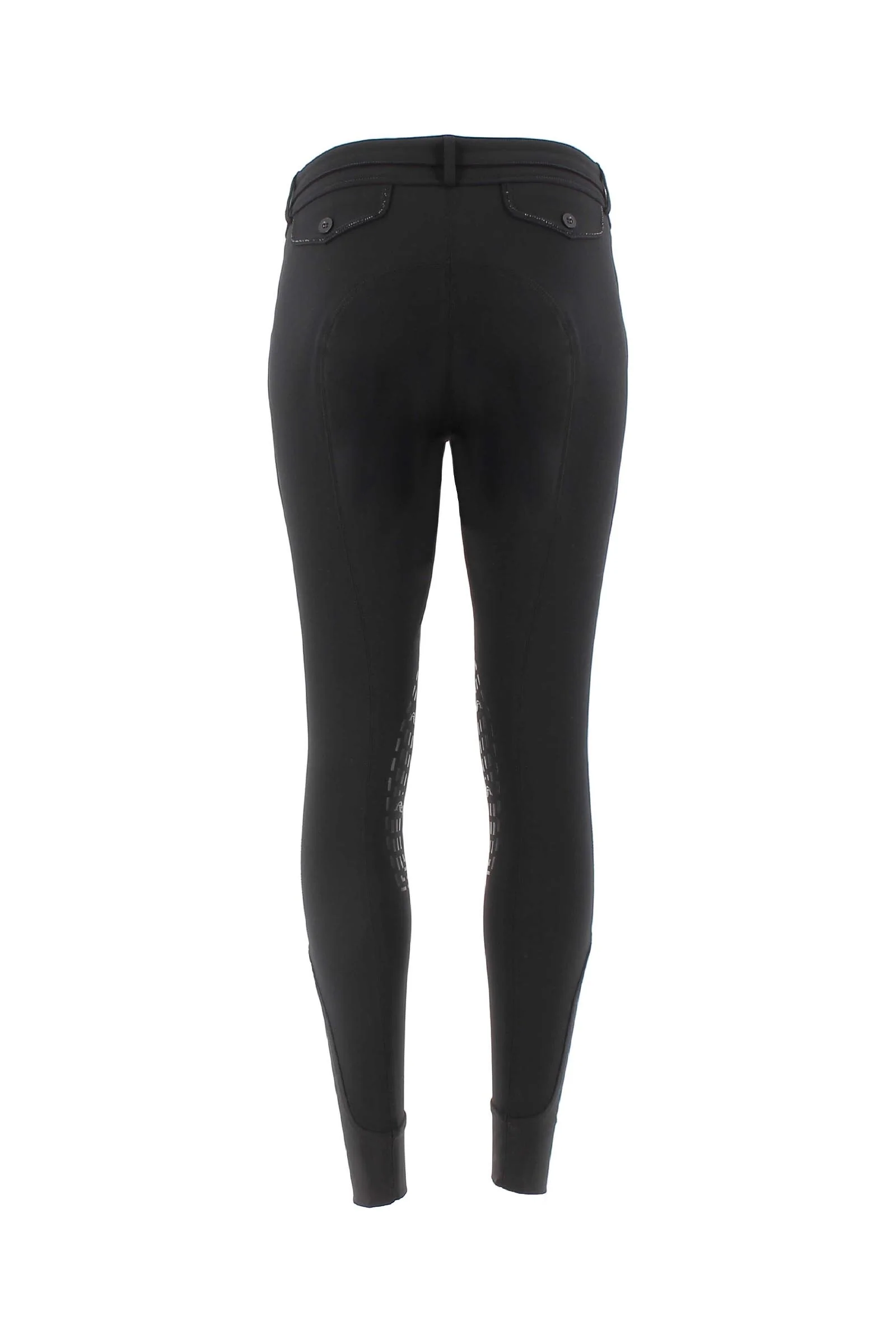 Elégance damskie bryczesy z lejem kolanowym Black 38