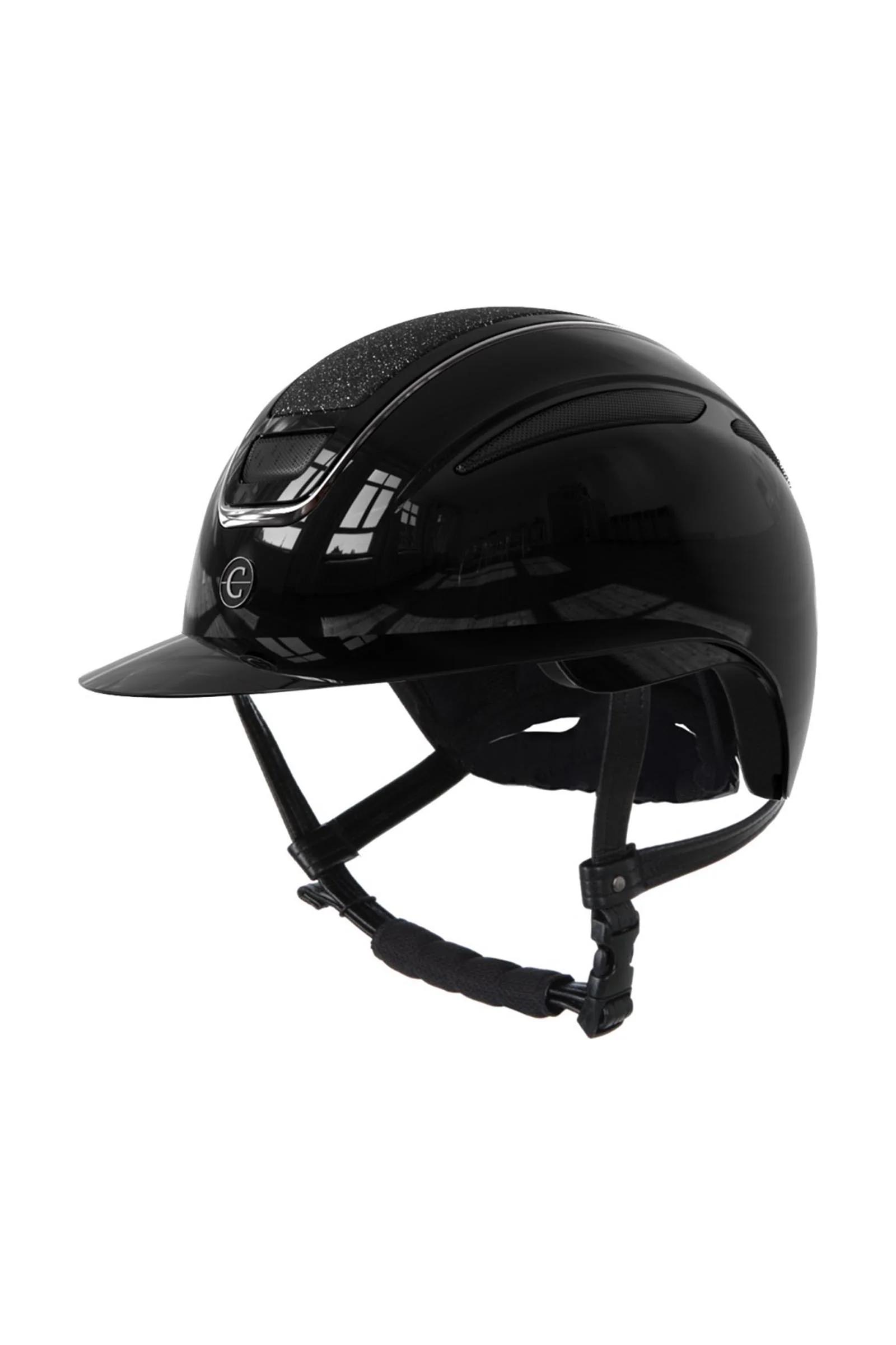 Kask jeździecki Elite Polo Patent Black S