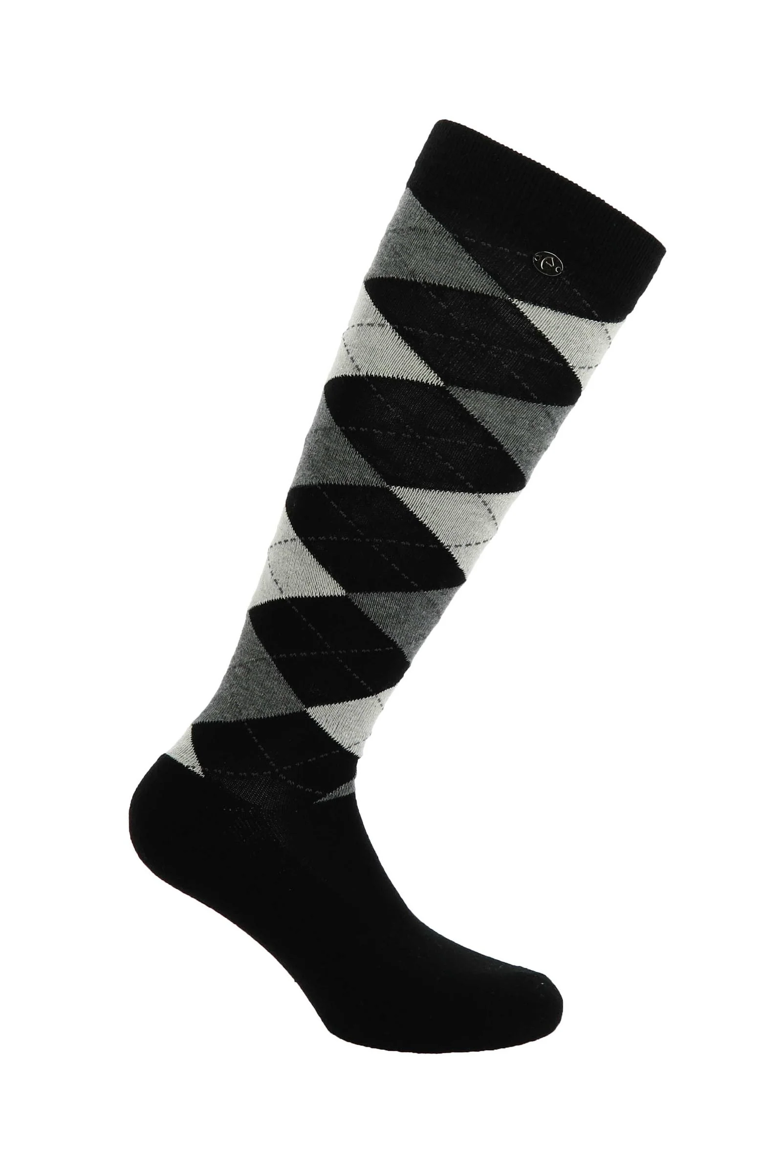Argyle skarpety jeździeckie Black/Ecru 39 - 41