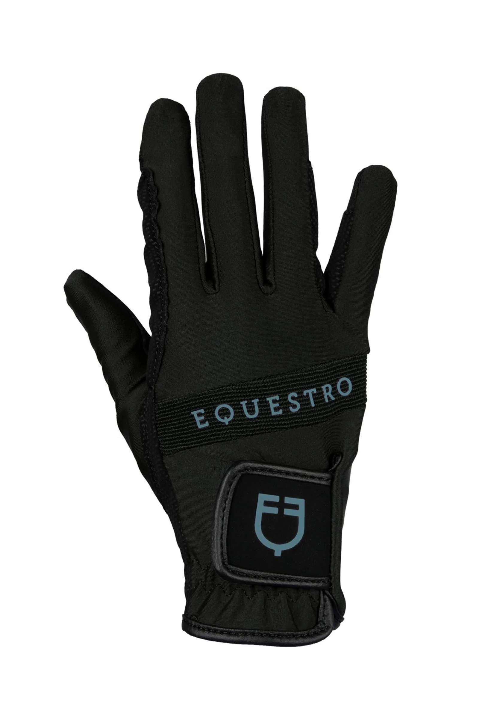 rękawiczki jeździeckie z materiału technicznego z wielokolorowym logo Black/Blue Coral 8