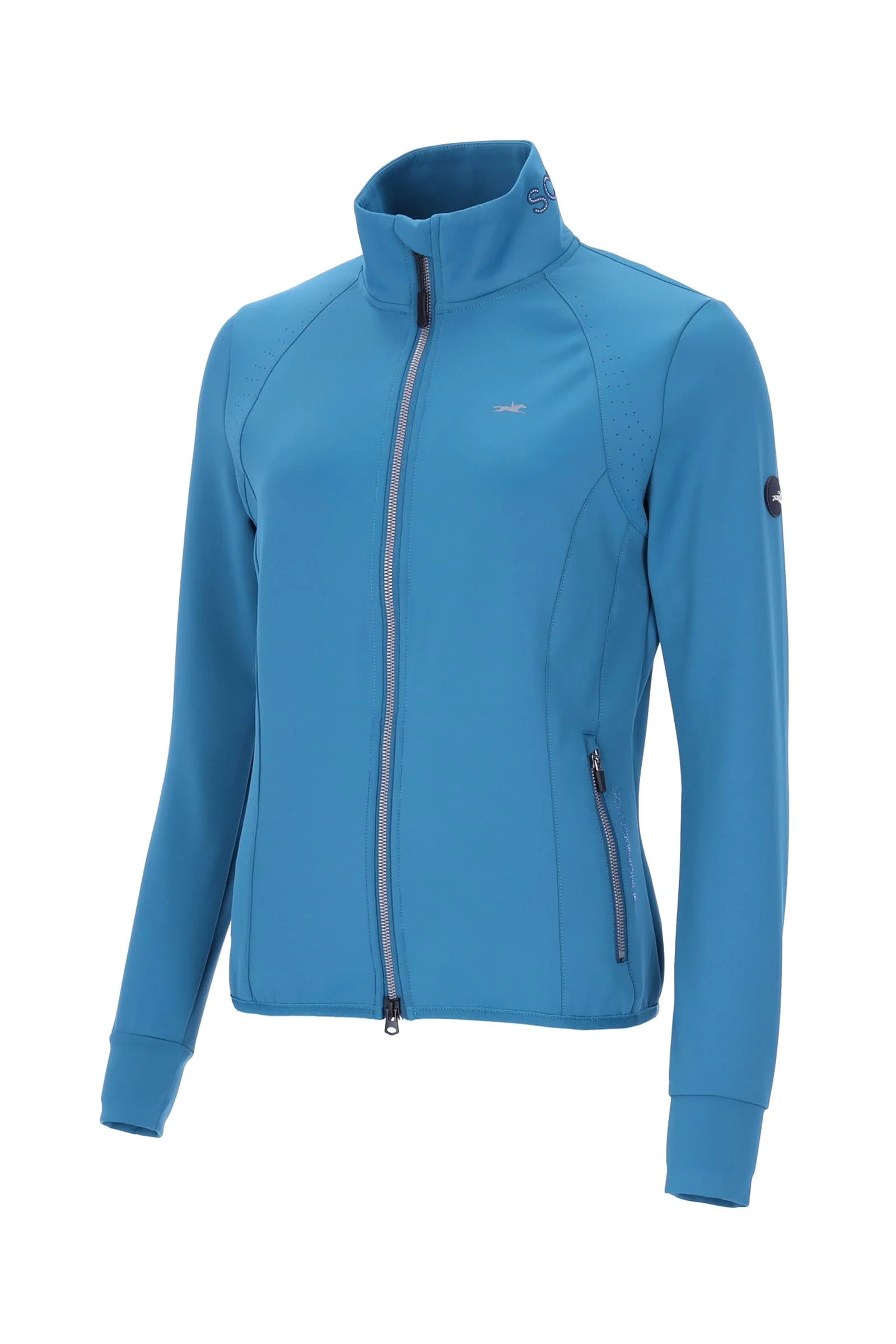 Ines Style bluza jersey na zamek damska Colonial Blue L