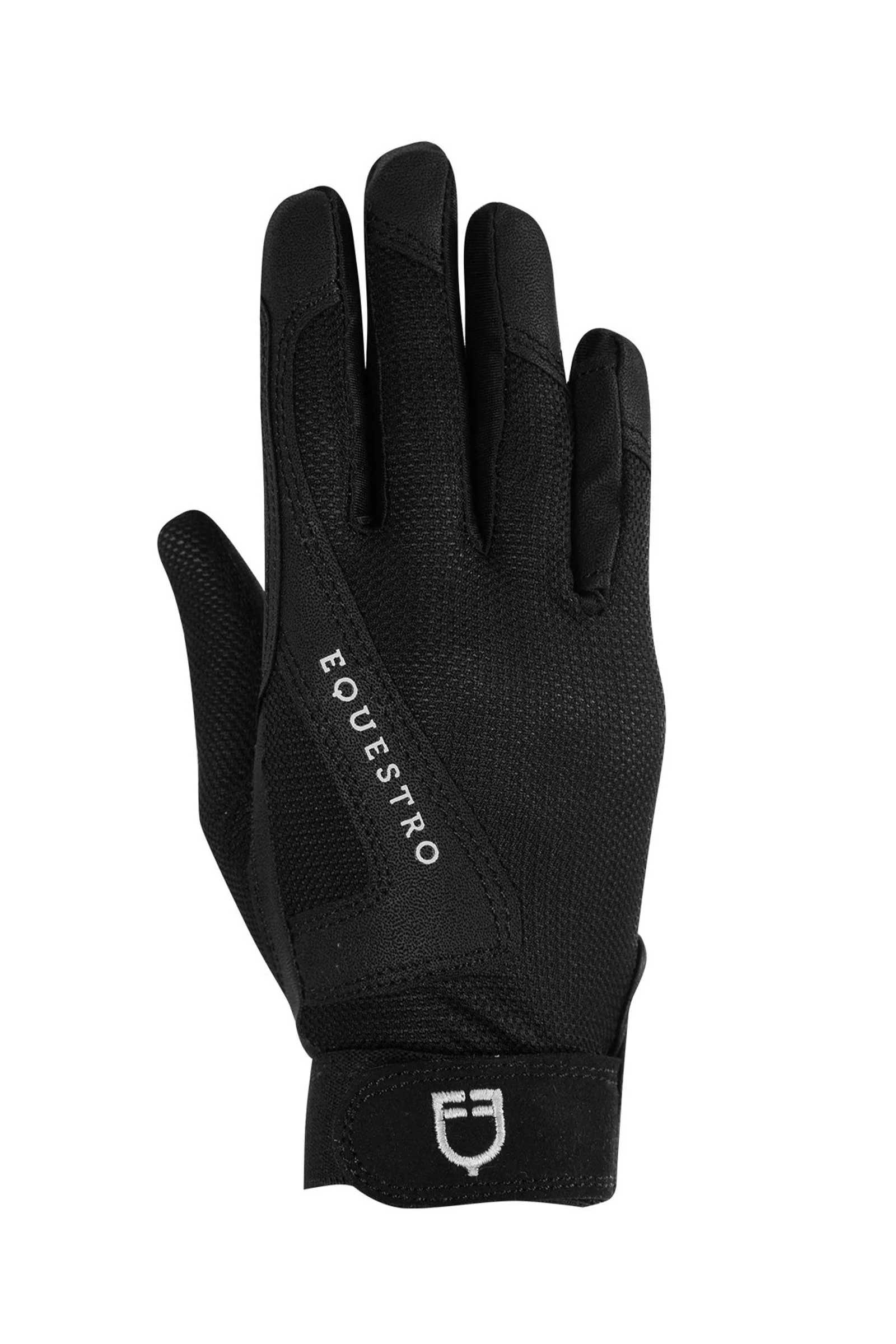 rękawiczki jeździeckie dziecięce materiał techniczny Black 010-x-012