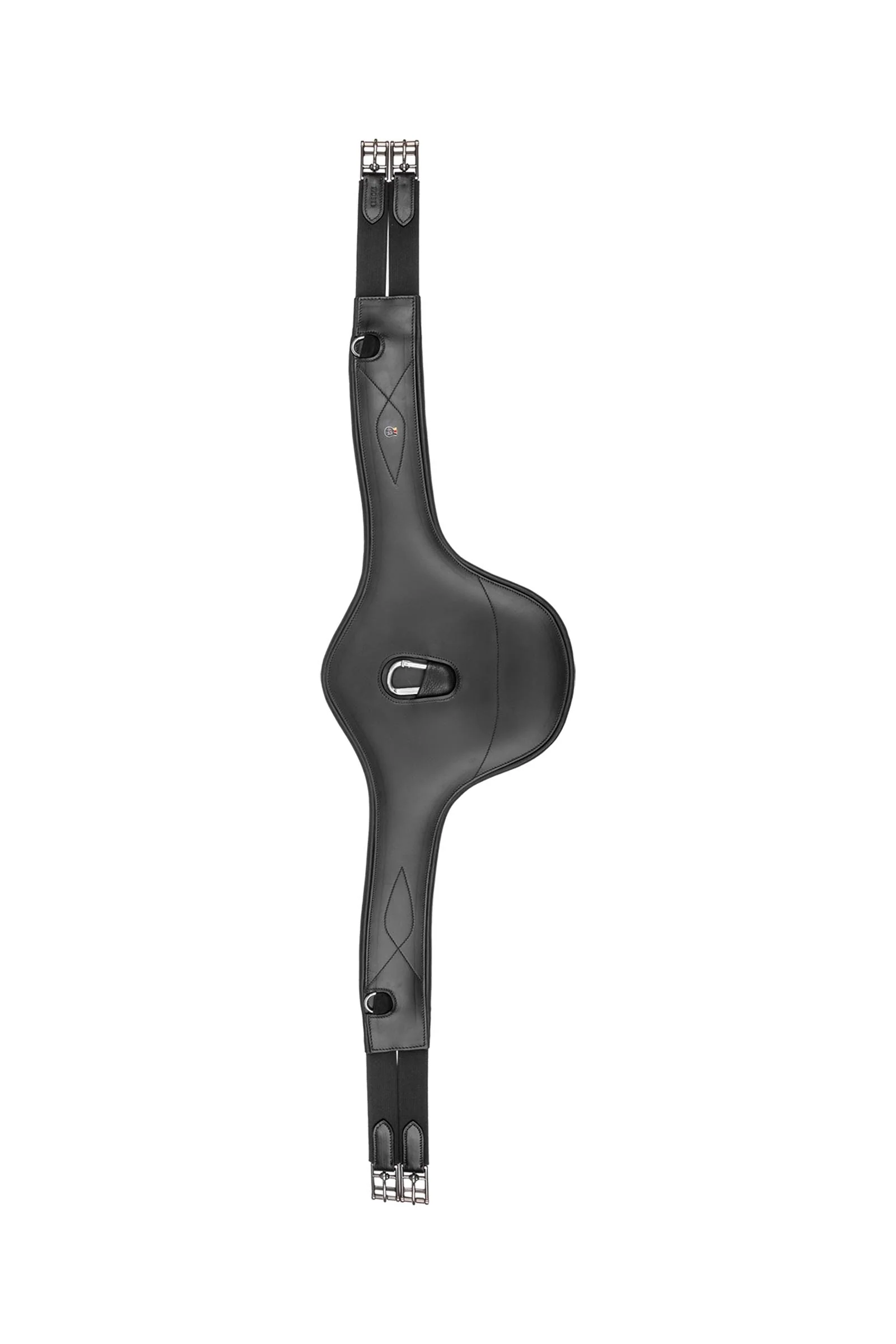 popręg skórzany z fartuchem Black 125 cm