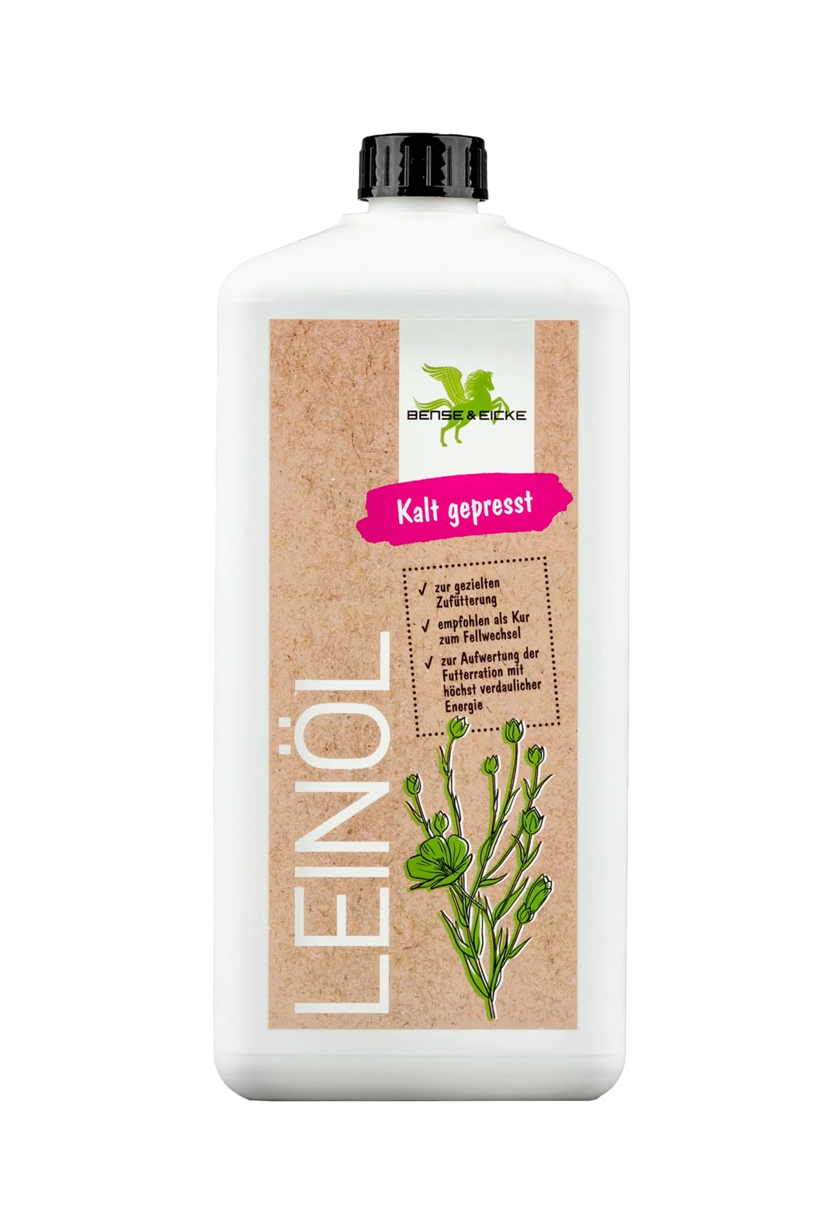 Olej lniany tłoczony na zimno, 1000 ml No Color 1