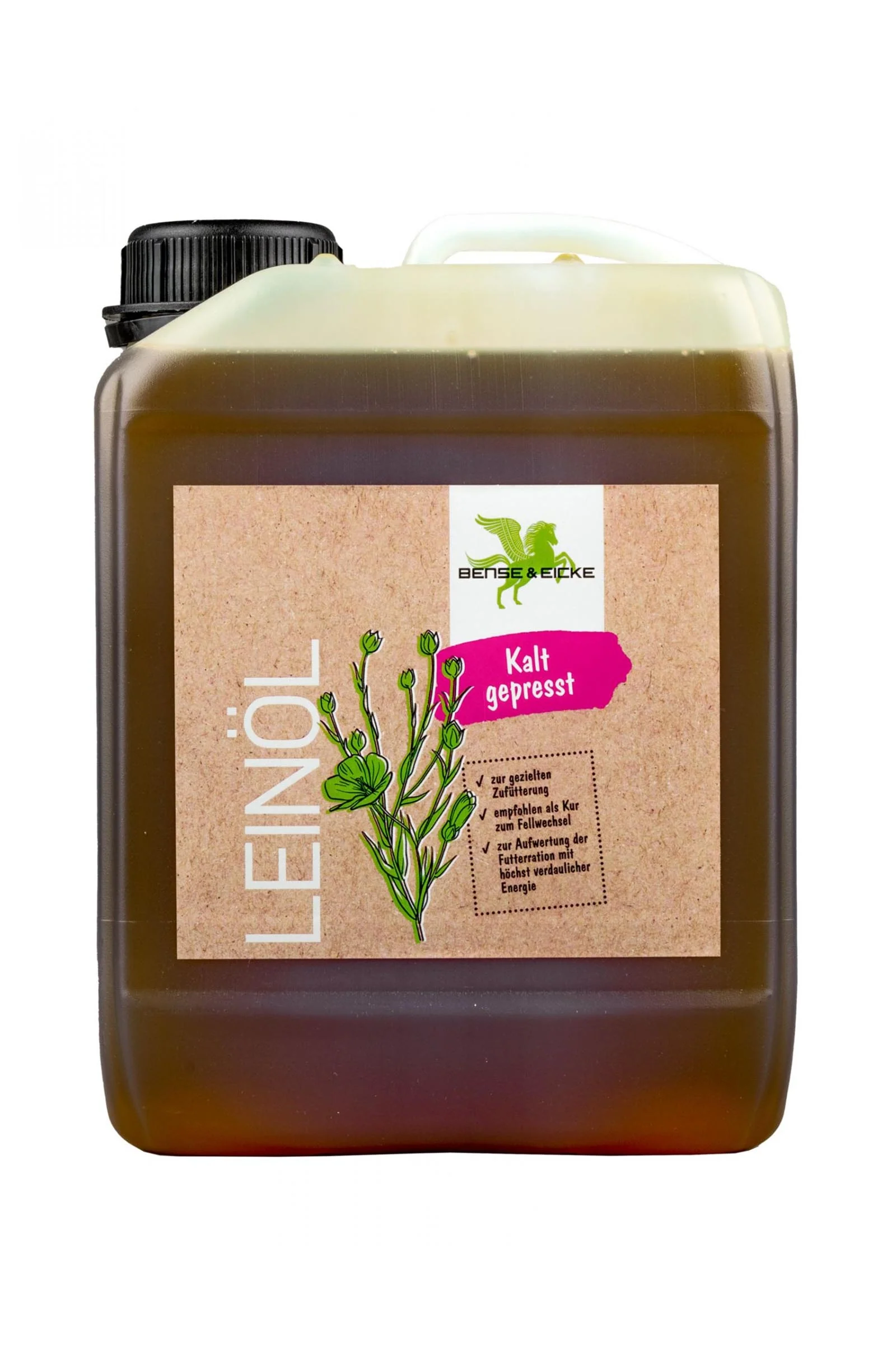 Olej lniany tłoczony na zimno, 5 l No Color 5