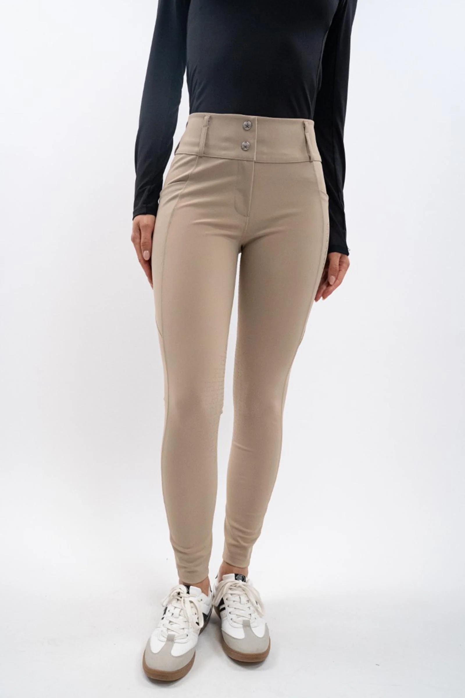 Ludivine damskie bryczesy z pełnym lejem Beige (Beige) 32