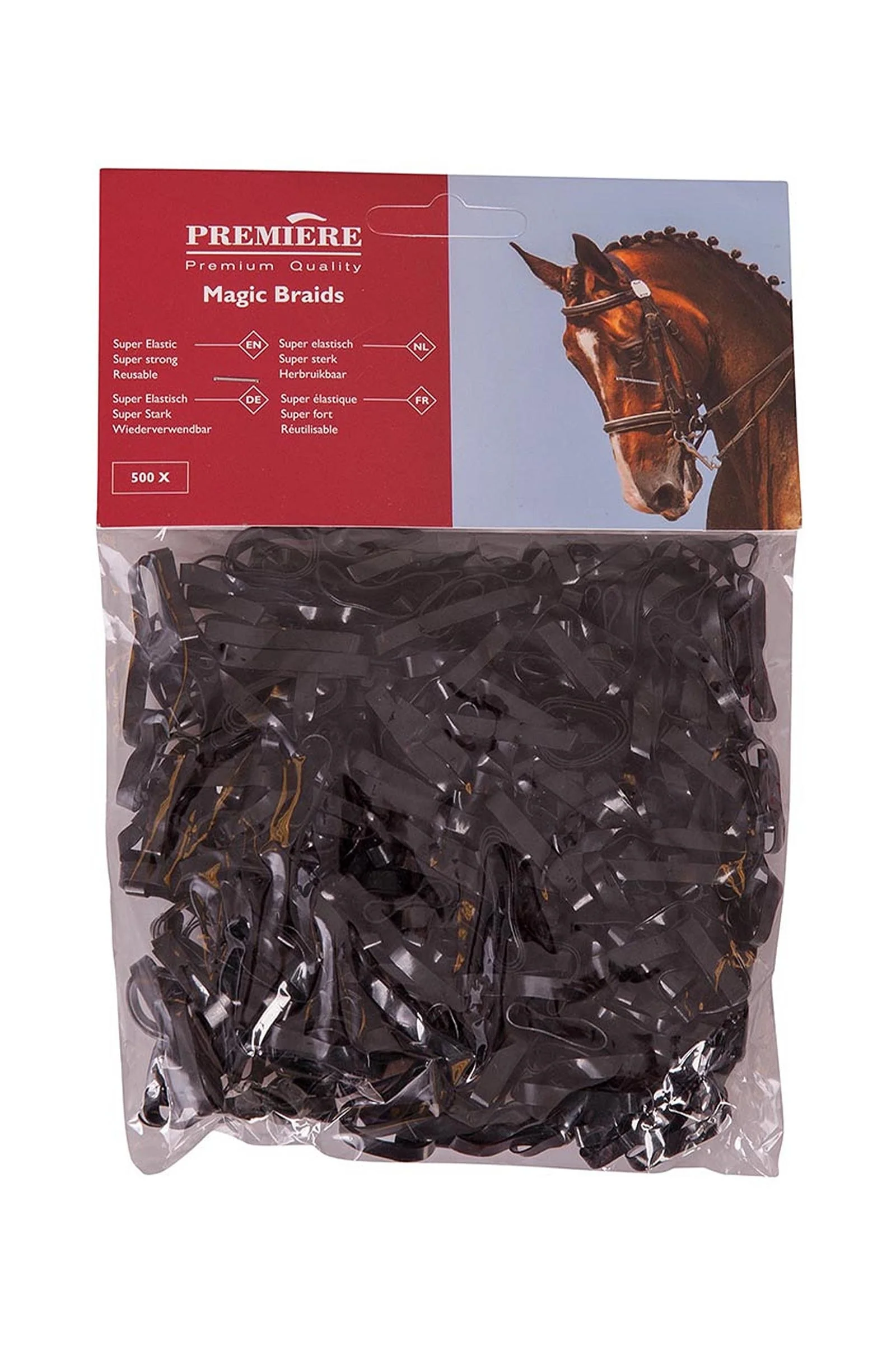 Magic Mane gumki do grzywy (500 sztuk) Black Rozmiar uniwersalny