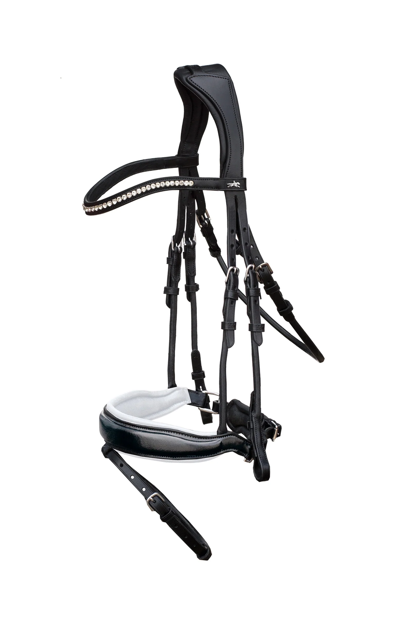 Malibu anatomiczne ogłowie Black/Patent Grey C
