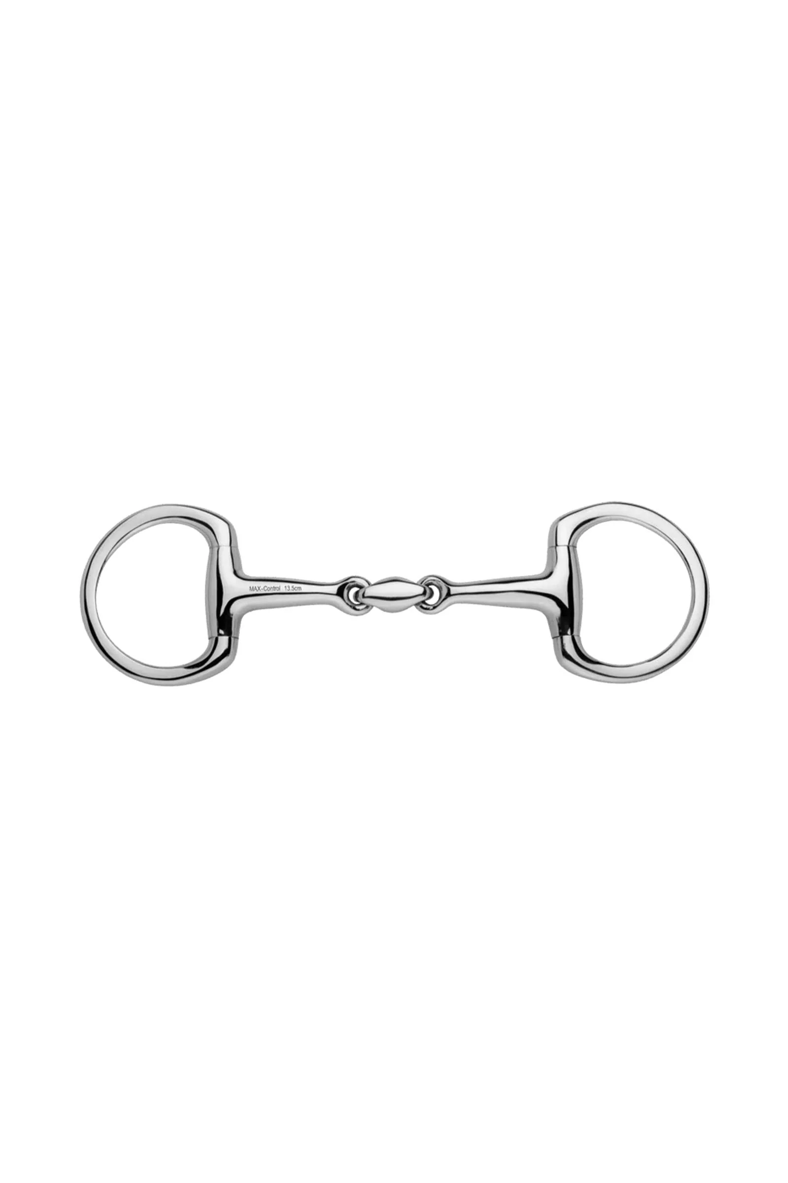 Max Control oliwkowe wędzidło podwójne z blok., podwójnie łamane, 12 mm, stal nierdzewna Metall 115 mm