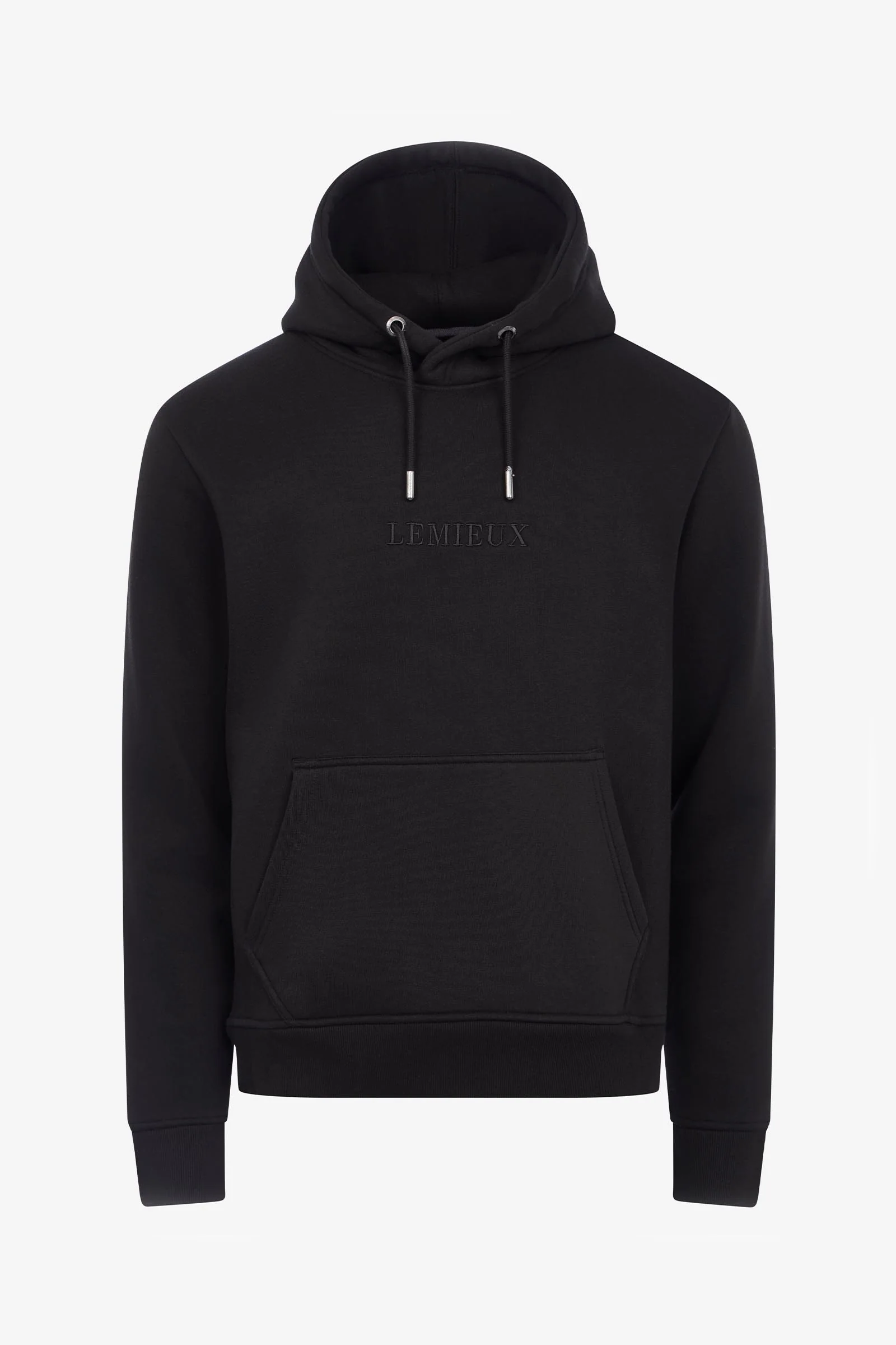 męska bluza z kapturem i kieszenią typu kangur Black XS