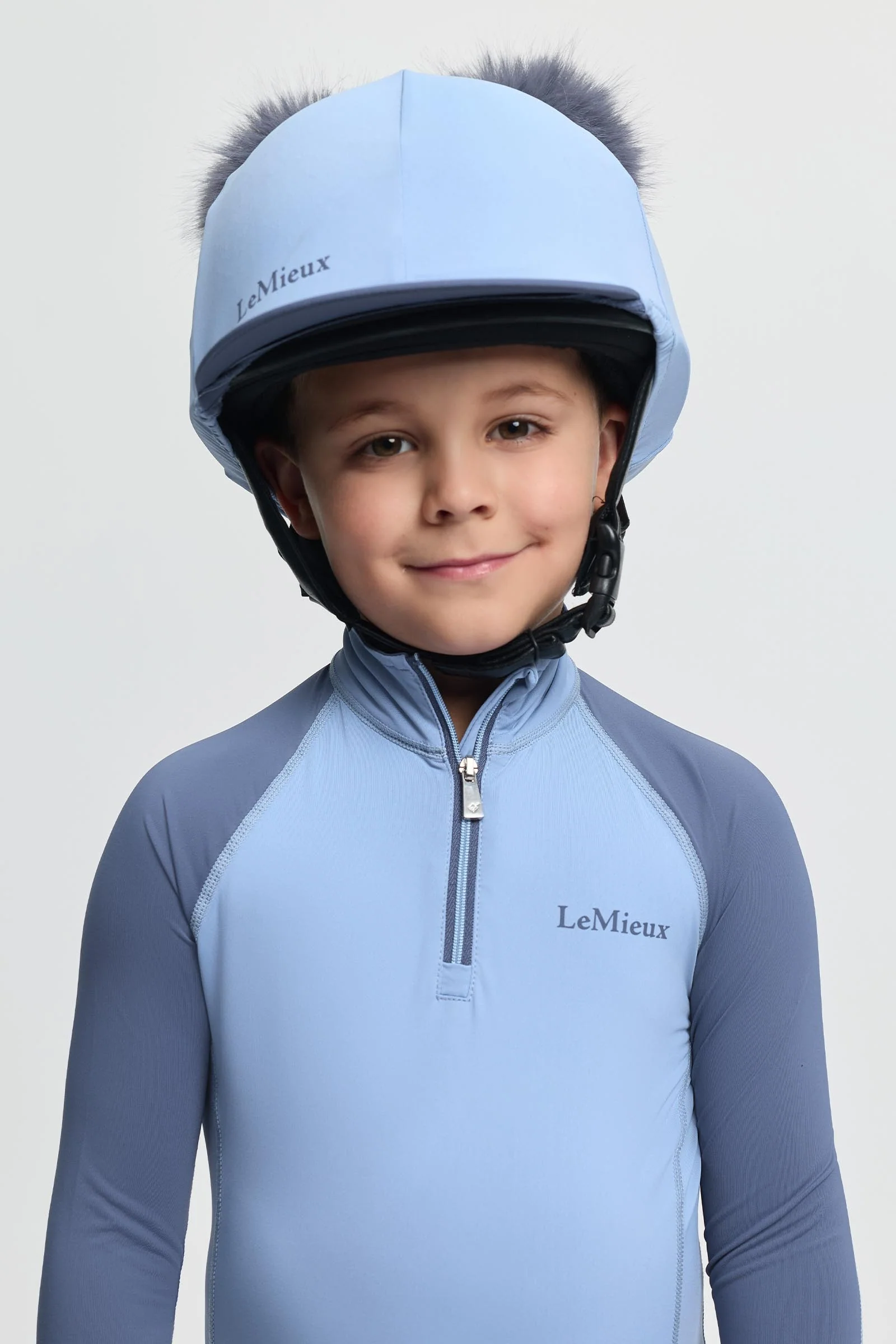 Mini pokrowiec na kask z podwójnym pomponem Powder Blue Rozmiar uniwersalny
