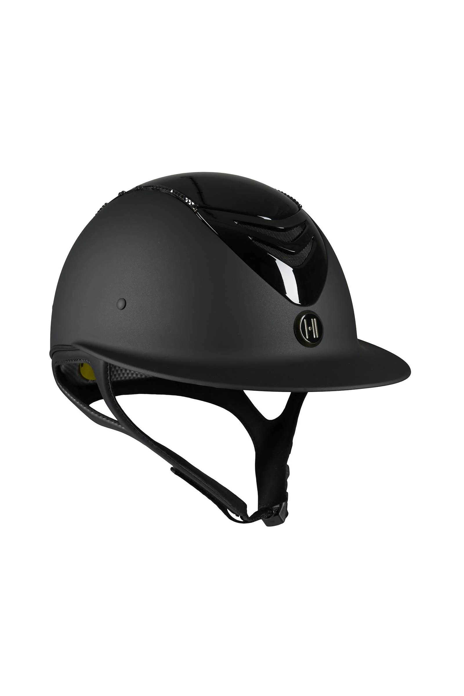 Mips Avancé Matt Glossy Top Swarovski Riding Helmet Black mat 2