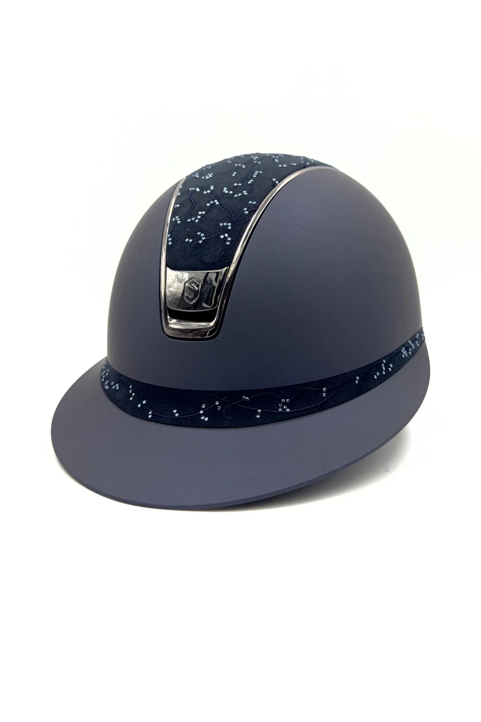 Miss Shield Shadowmatt Crystal Leaf 2.0 kask jeździecki Navy M