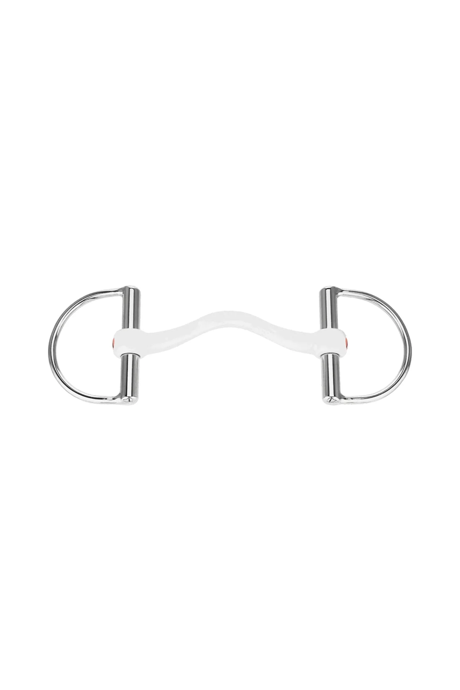 Nathe CM wędzidło D-ring, miękka prosta z łukiem, 15 mm, termoplast Metall 135 mm