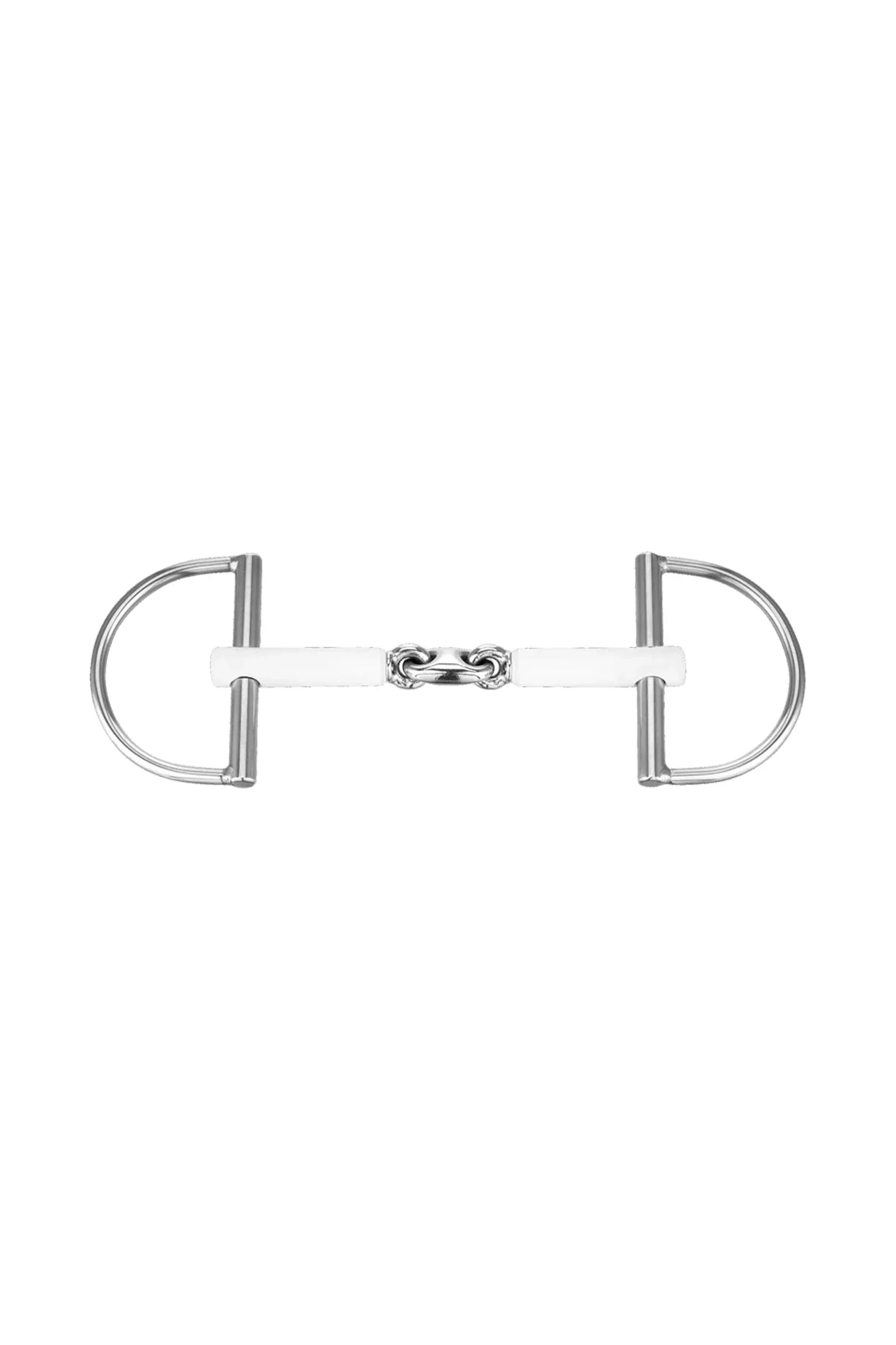Nathe wędzidło D-ring, podwójnie łamane, 15 mm, termoplast Metall 120 mm
