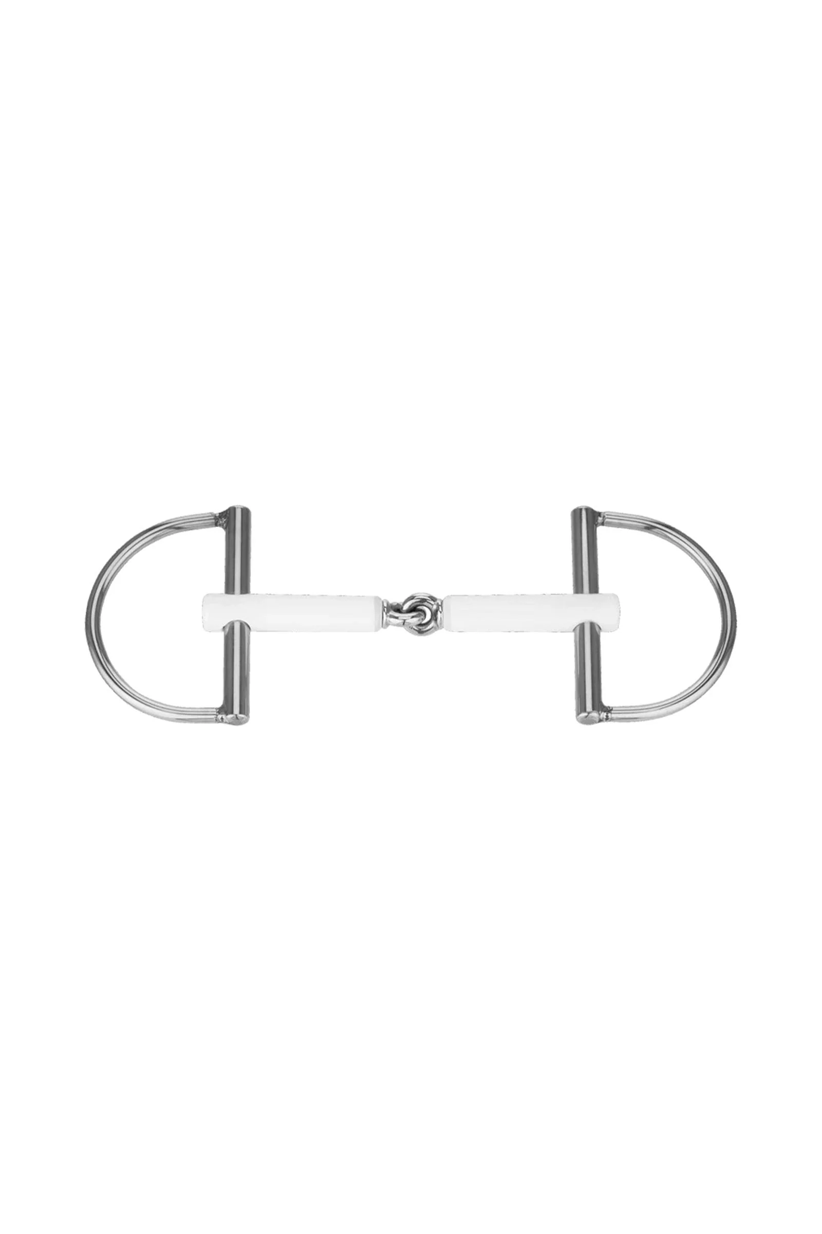 Nathe wędzidło D-ring, pojedynczo łamane, 15 mm, termoplast Metall 130 mm