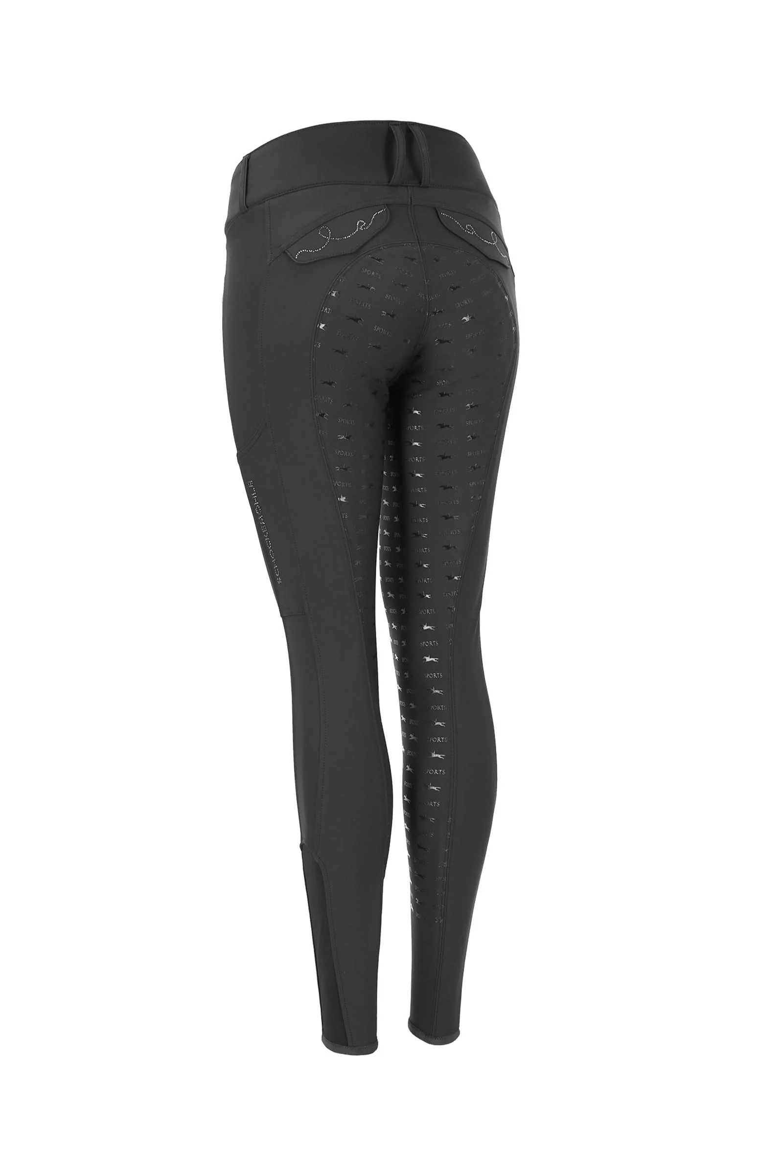Damskie bryczesy jeździeckie Noelle z pełnym lejem Graphite 36