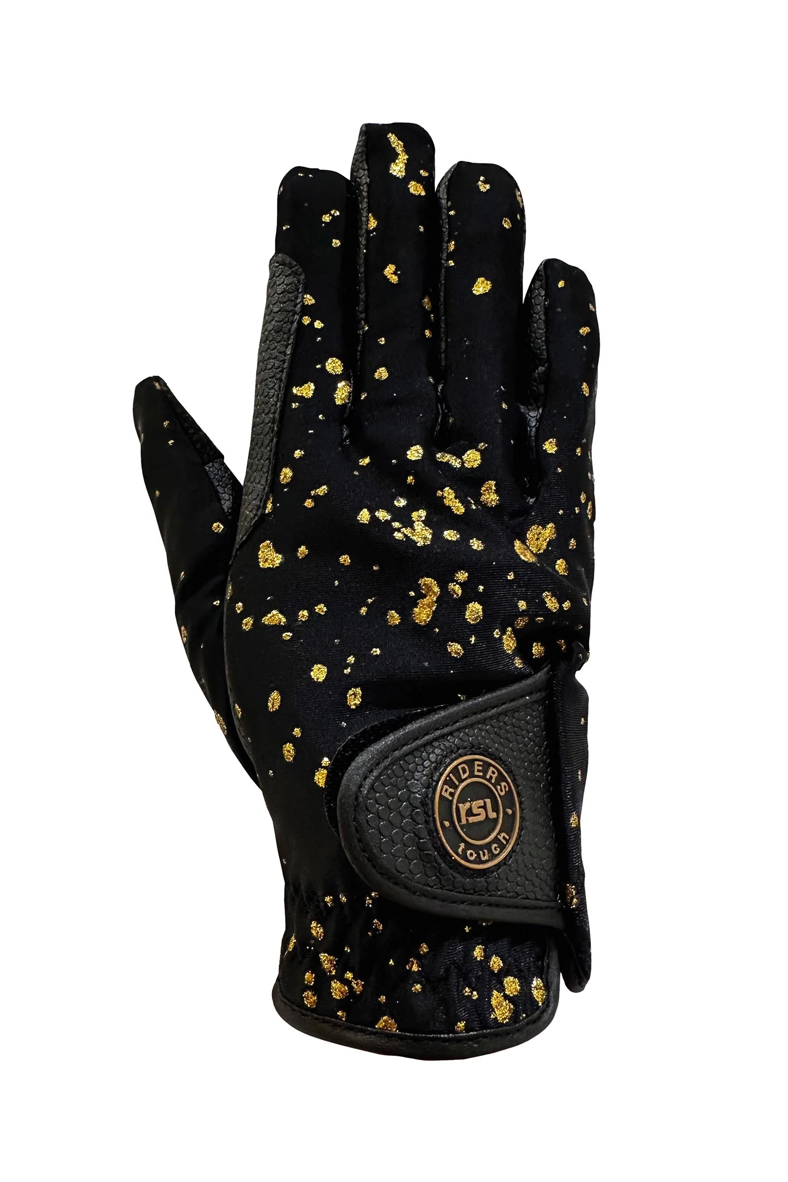 Nola Ice dziecięce zimowe rękawiczki jeździeckie Black/Gold 4