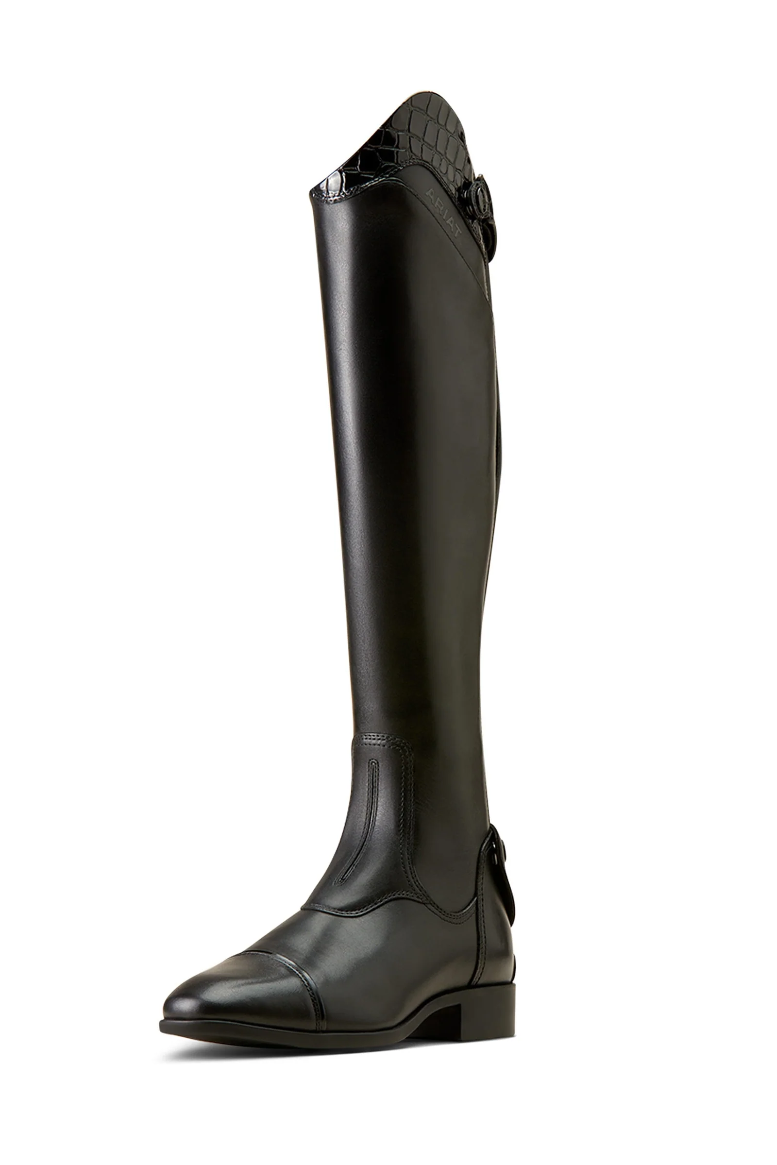 Damskie Wysokie Buty Wystawowe do Jazdy Palisade Black / Black Croc Print 40 Short Regular
