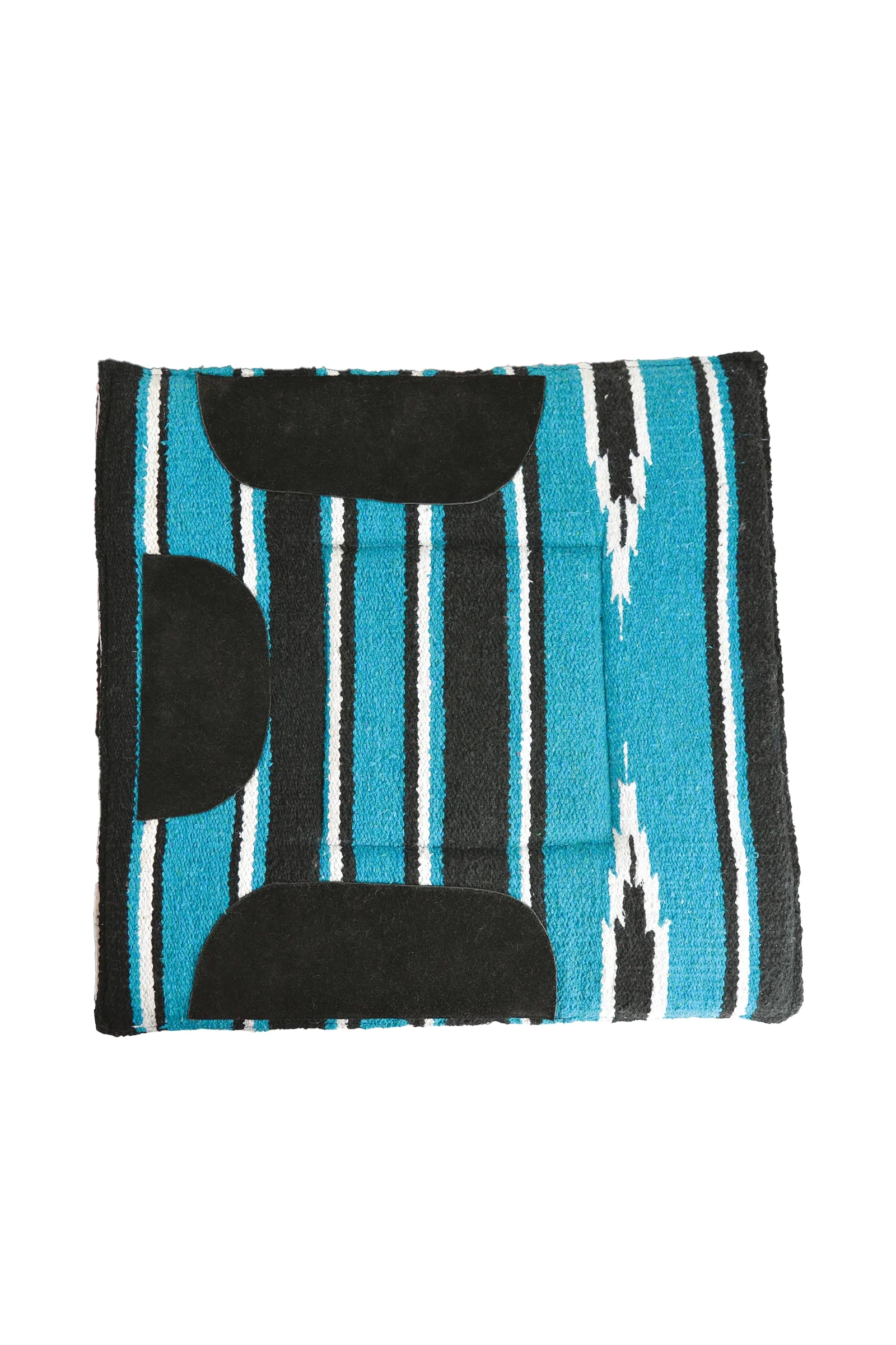Pikowany Navajo pad westernowy Turquoise/Black/White SHP
