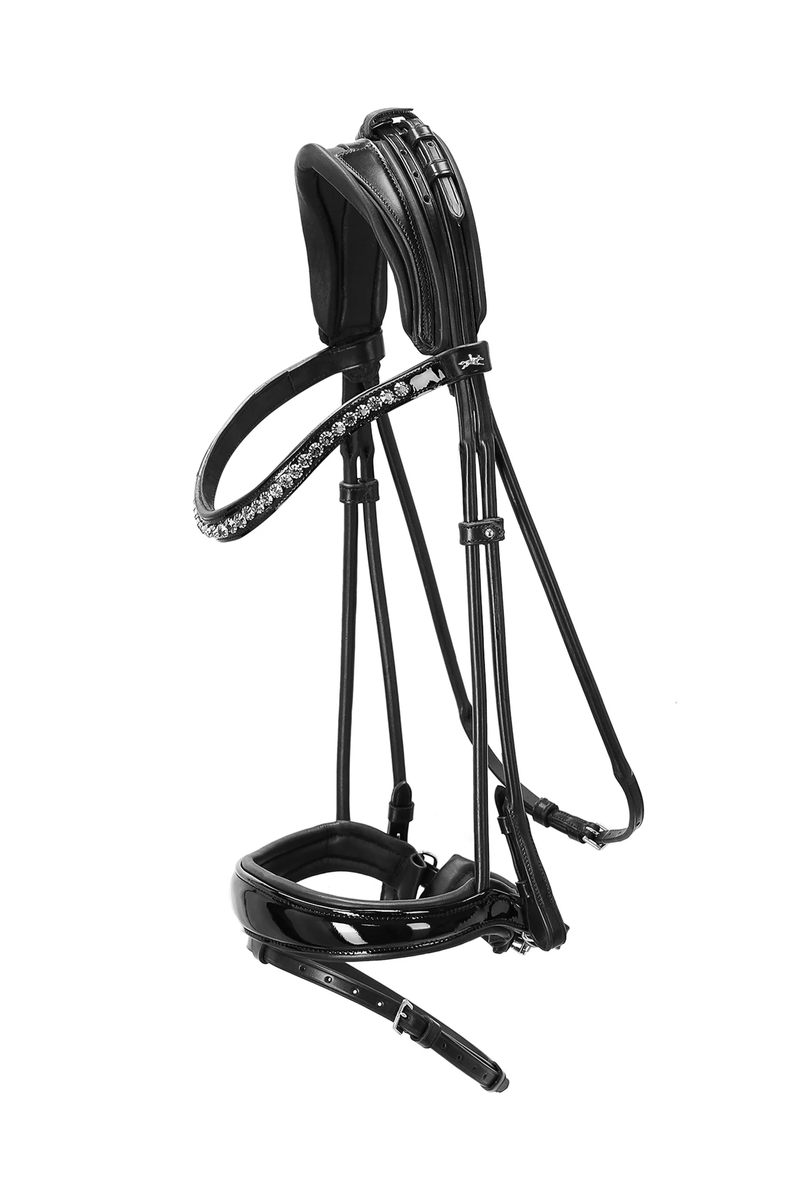 Ogłowie Westminster black/patent/silver F