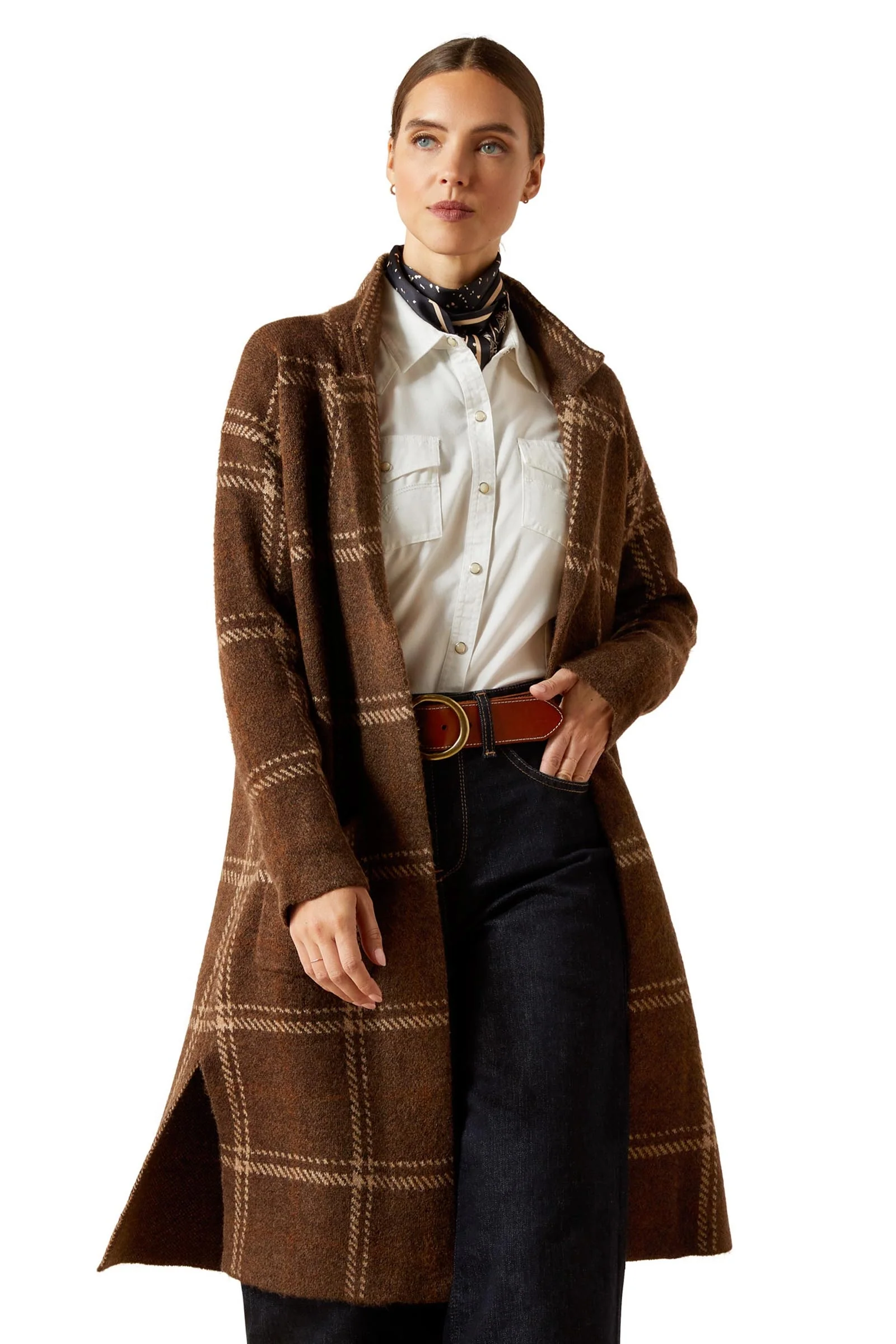 Damski kardigan Ballston Sorrel Horse Plaid S