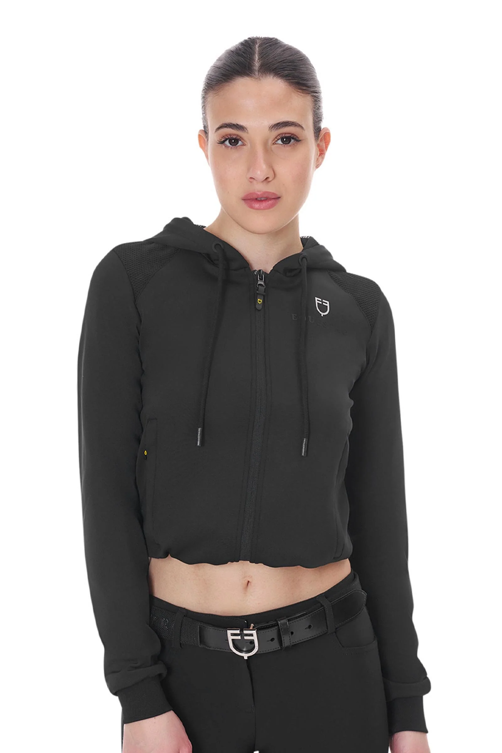 damska cropped bluza Black L