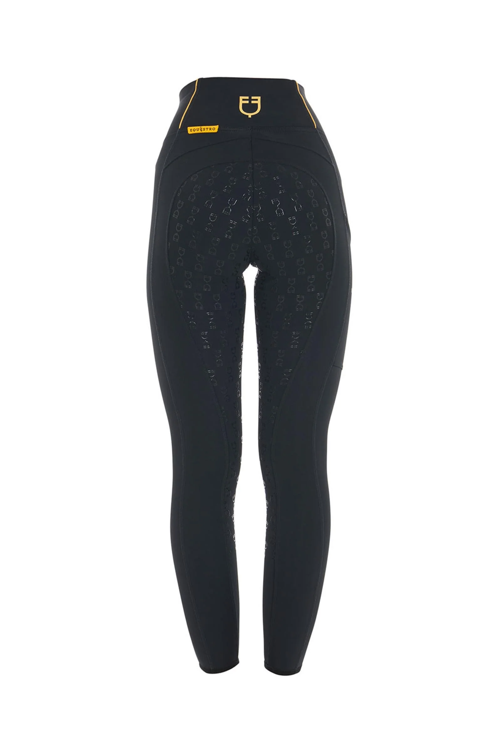 damskie legginsy jeździeckie z podszewką fleece i full gripem Black XS