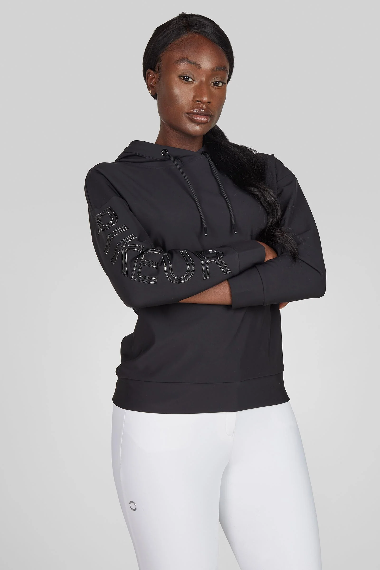 damska bluza z kapturem Black 36