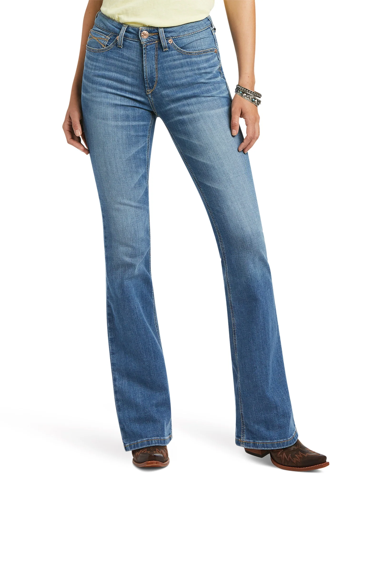 Women's R.E.A.L High Rise Daniela Boot Cut Jeans Tennessee 32 Long
