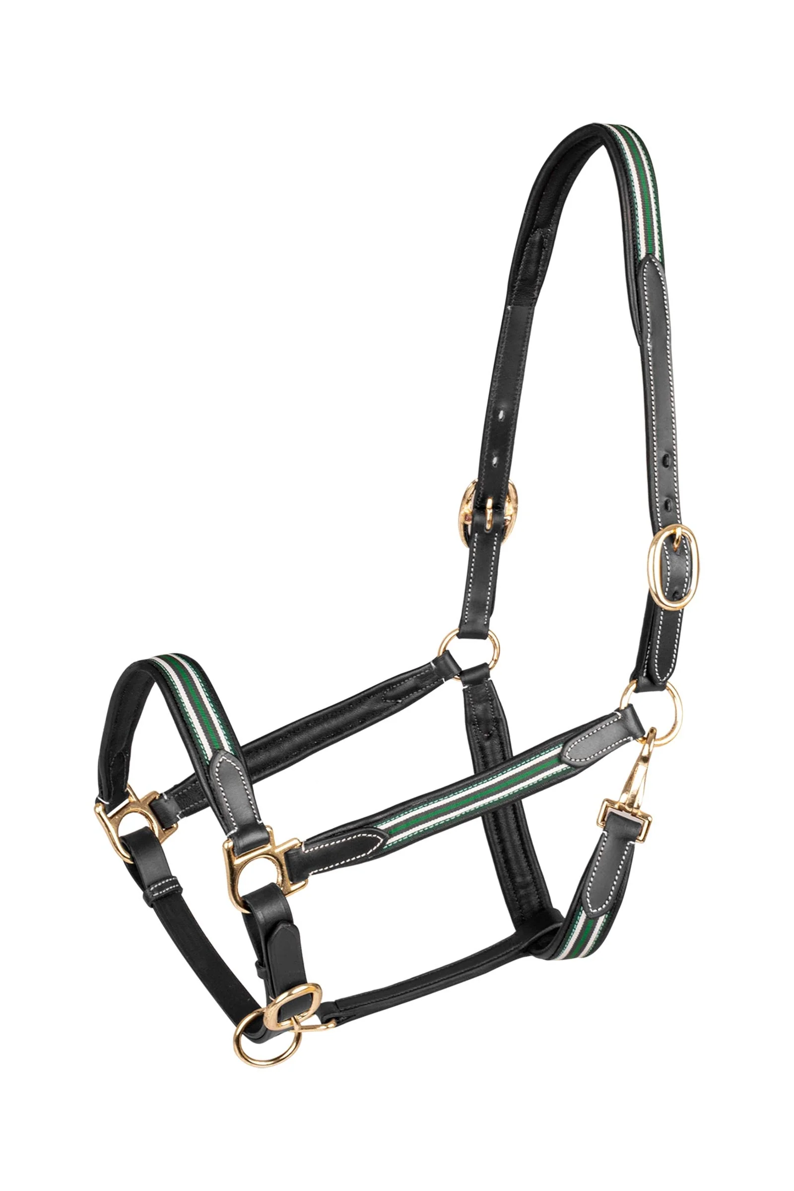 X-Line Oxford skórzany kantar Black/Green F
